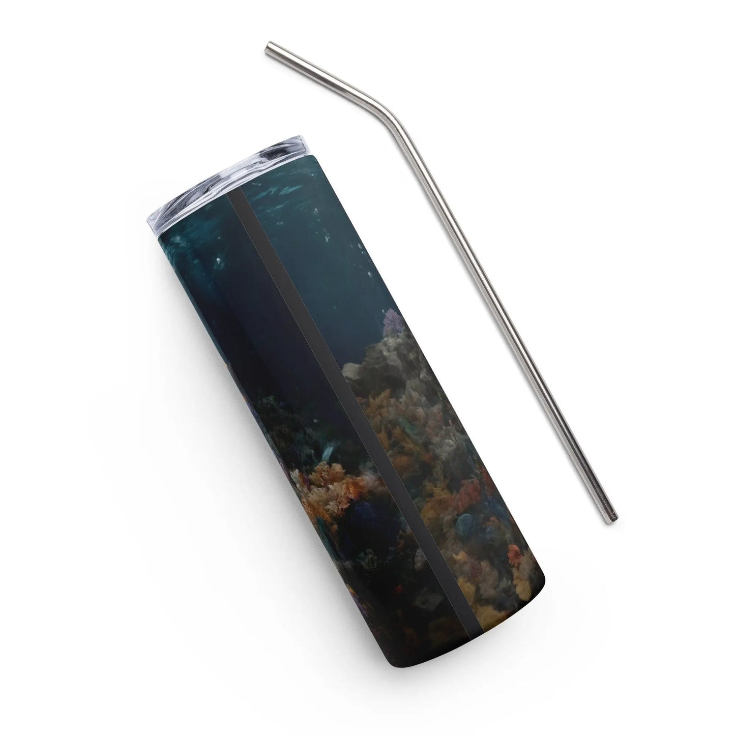 African American Mermaid Tumbler - Underwater Fantasy Design - Embark on a Stylish Sipping Journey! - Panoptic Handmade