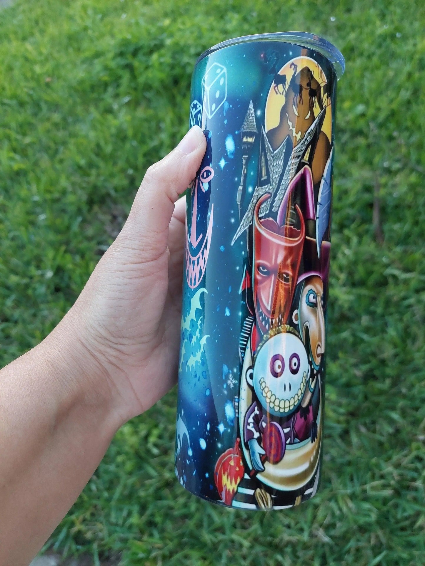 Lock, Shock and Barrel Oogie Boogie Sublimation Tumbler Artwork - Panoptic Handmade