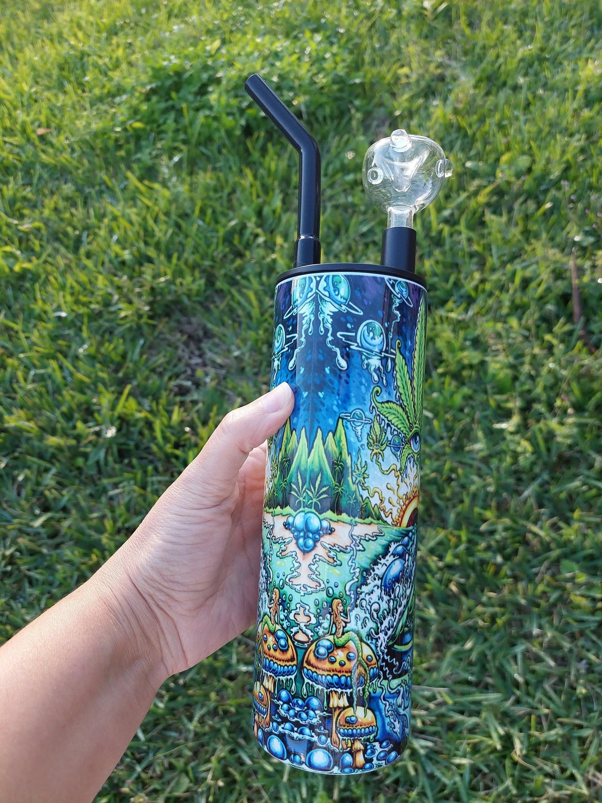 Marijuana Lovers Kaleidoscope Cold Smoke Sublimation Tumbler