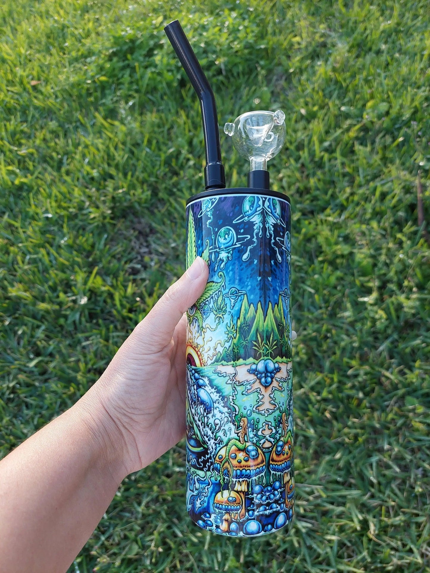 Marijuana Lovers Kaleidoscope Cold Smoke Sublimation Tumbler