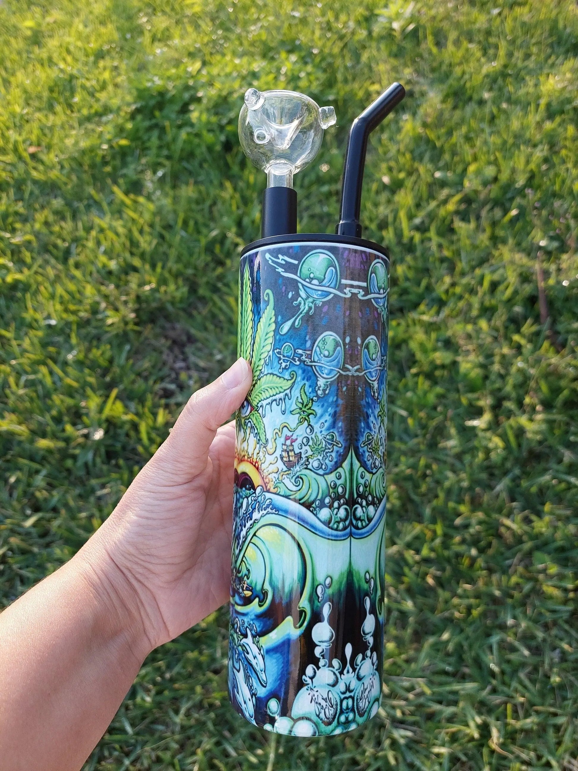 Marijuana Lovers Kaleidoscope Cold Smoke Sublimation Tumbler