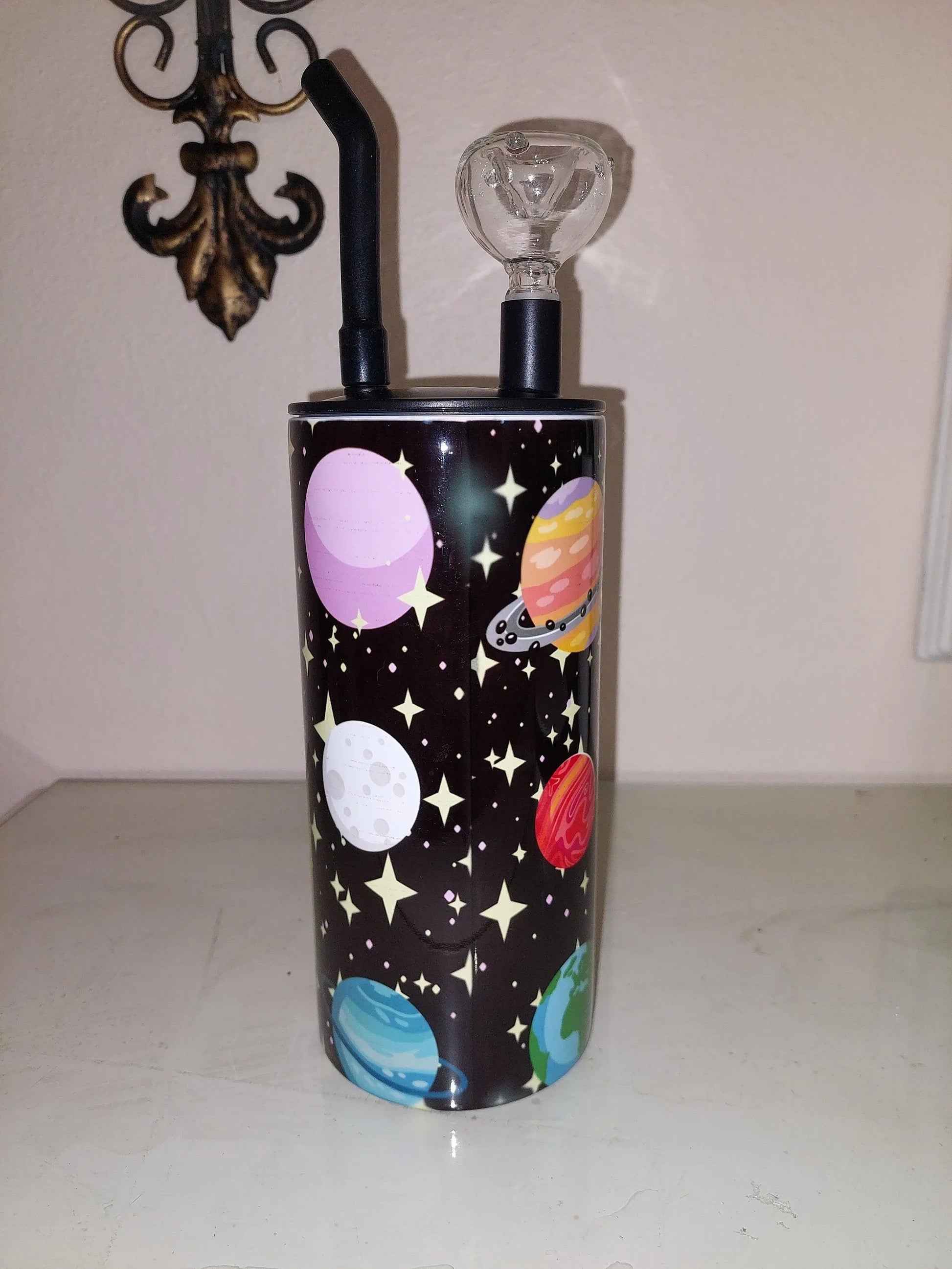 Melting Rick and Morty Sublimation Hookah Tumbler Design