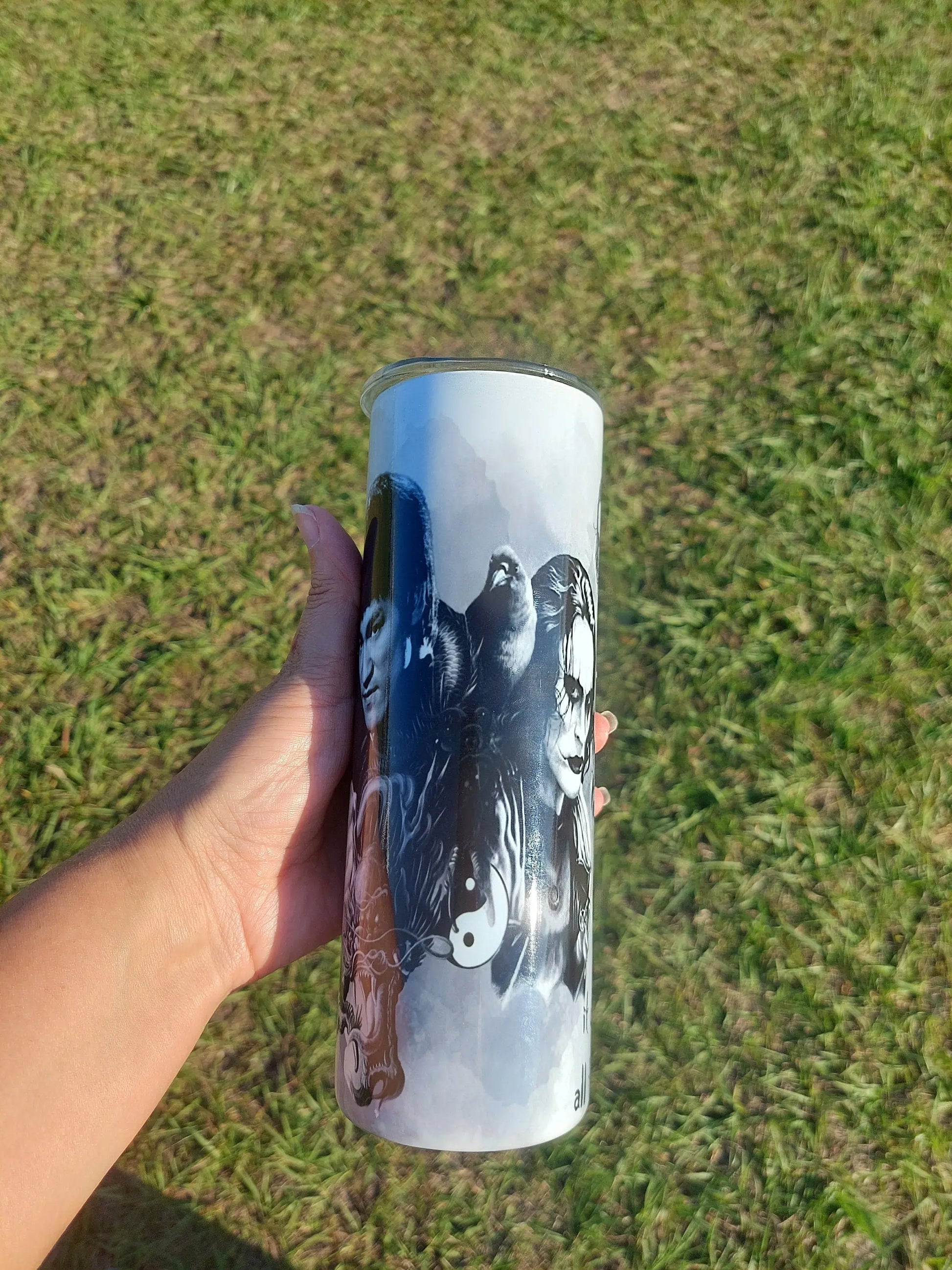 Memorial Movie Fan Tribute to Bruce Lee and The Crow Personalized Sublimation Tumbler