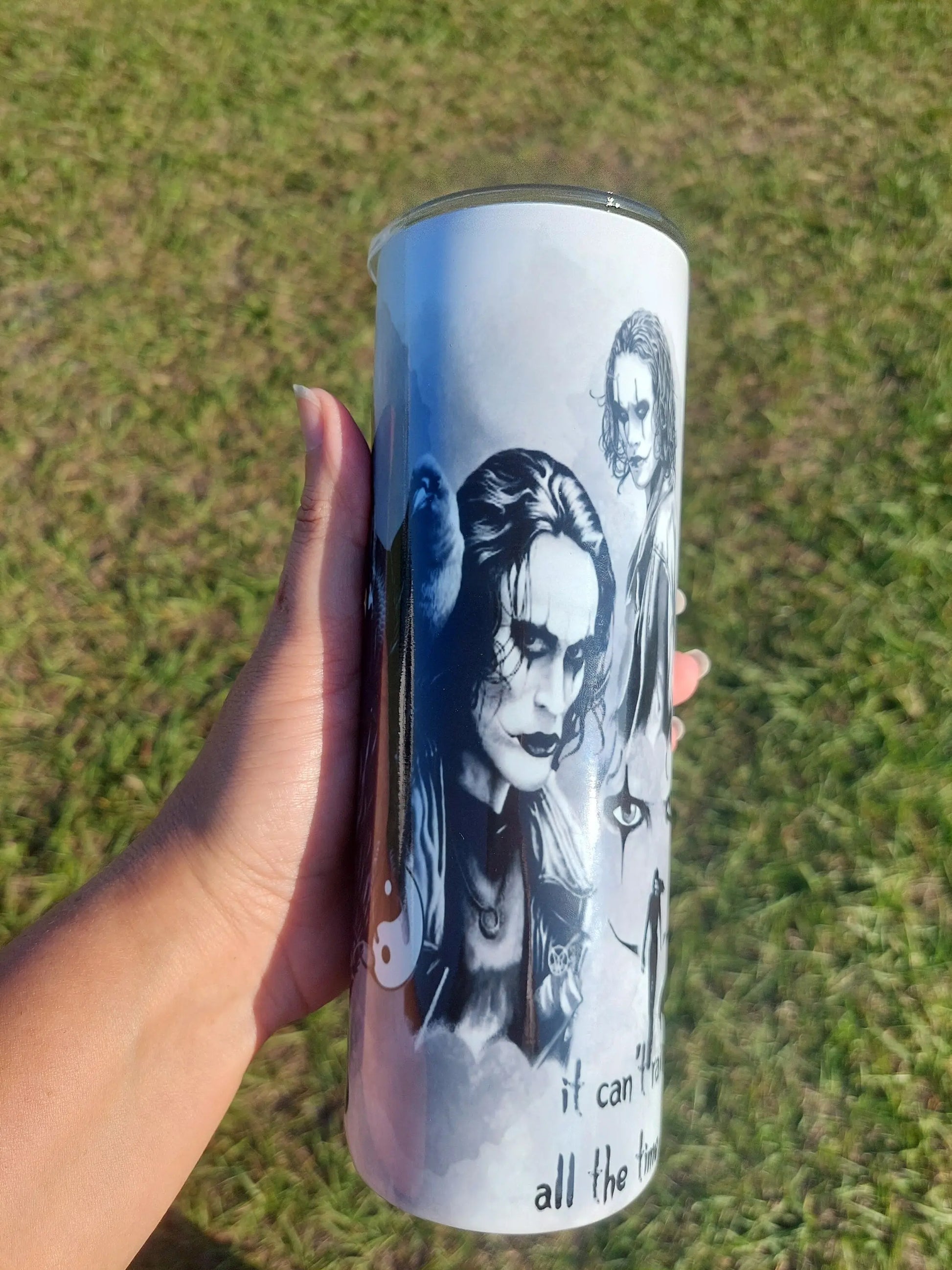 Memorial Movie Fan Tribute to Bruce Lee and The Crow Personalized Sublimation Tumbler