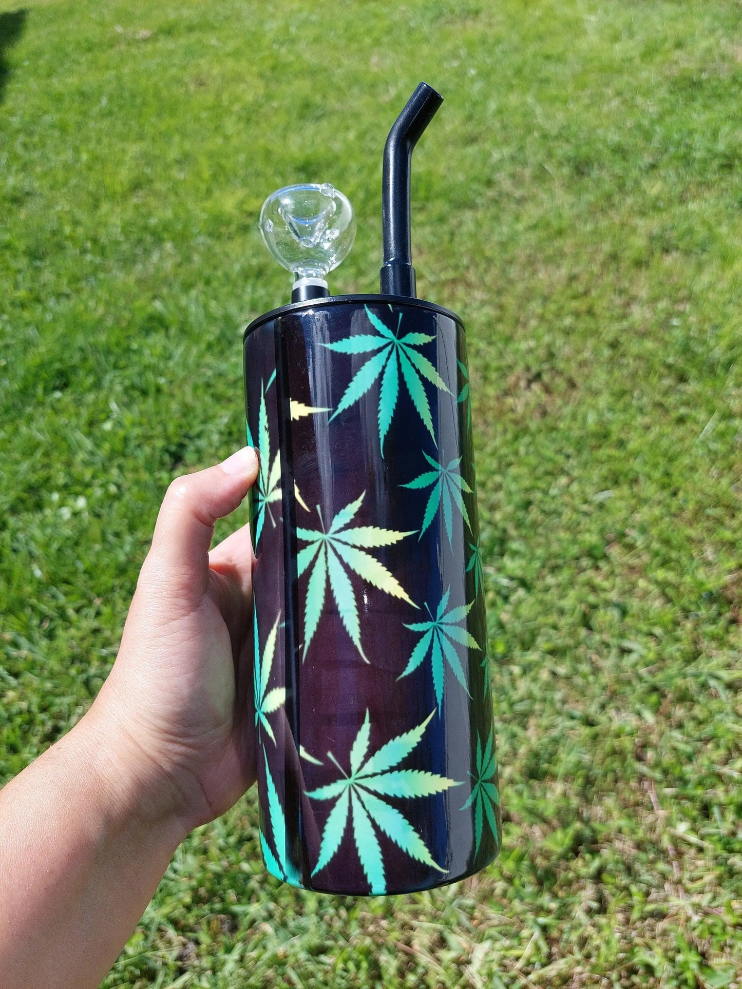 Personalized Cannabis Vortex Hookah Sublimation Tumbler
