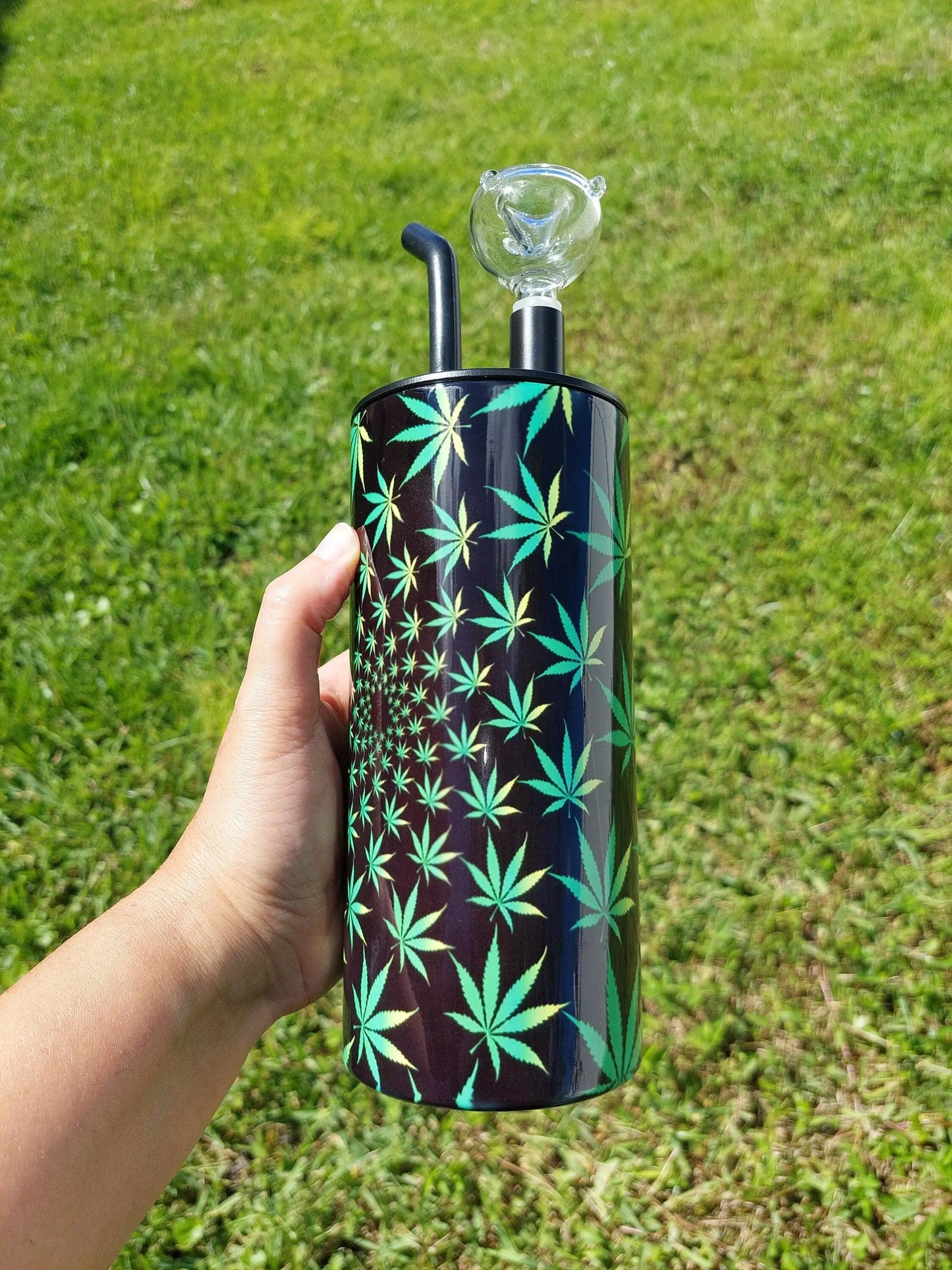 Personalized Cannabis Vortex Hookah Sublimation Tumbler