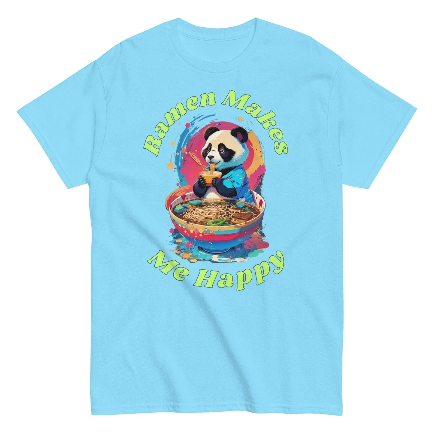 Ramen Delight: A Panda's Culinary Adventure on a T-Shirt