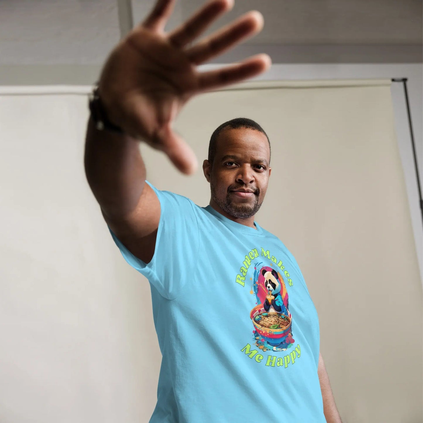 Ramen Delight: A Panda's Culinary Adventure on a T-Shirt