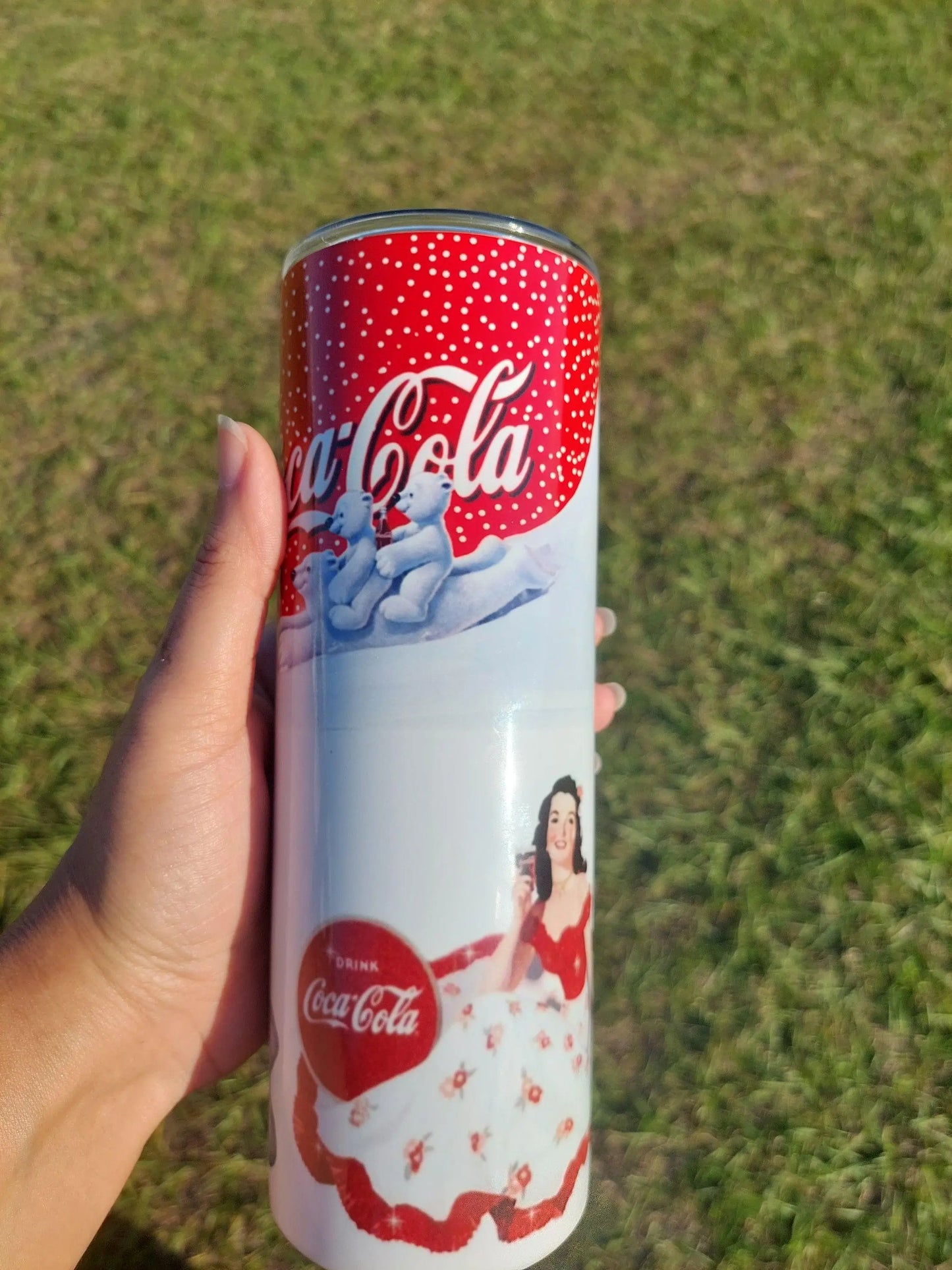 Retro Classic Coca-Cola Polar Bear Sublimation Tumbler - Panoptic Handmade