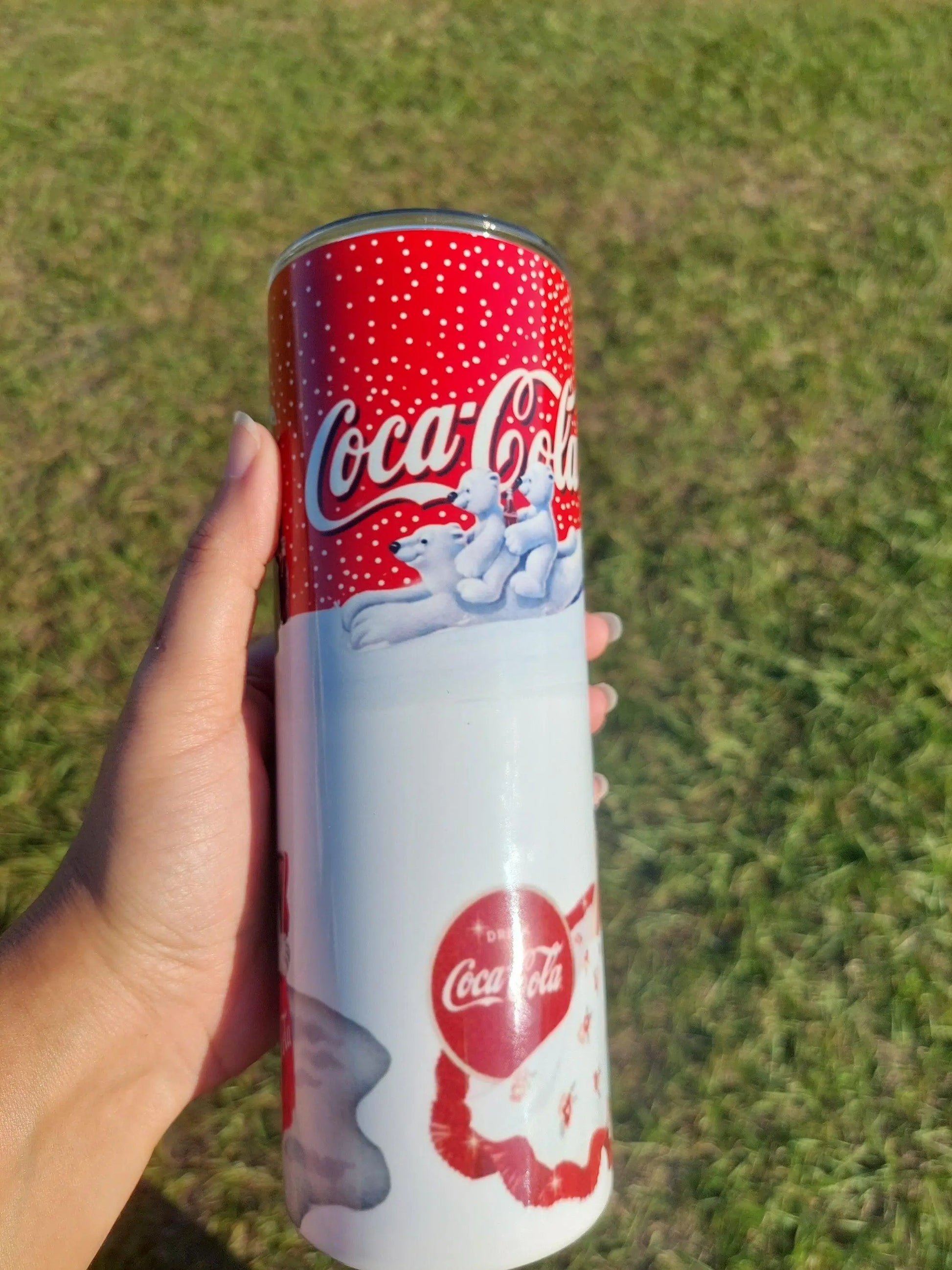 Retro Classic Coca-Cola Polar Bear Sublimation Tumbler - Panoptic Handmade