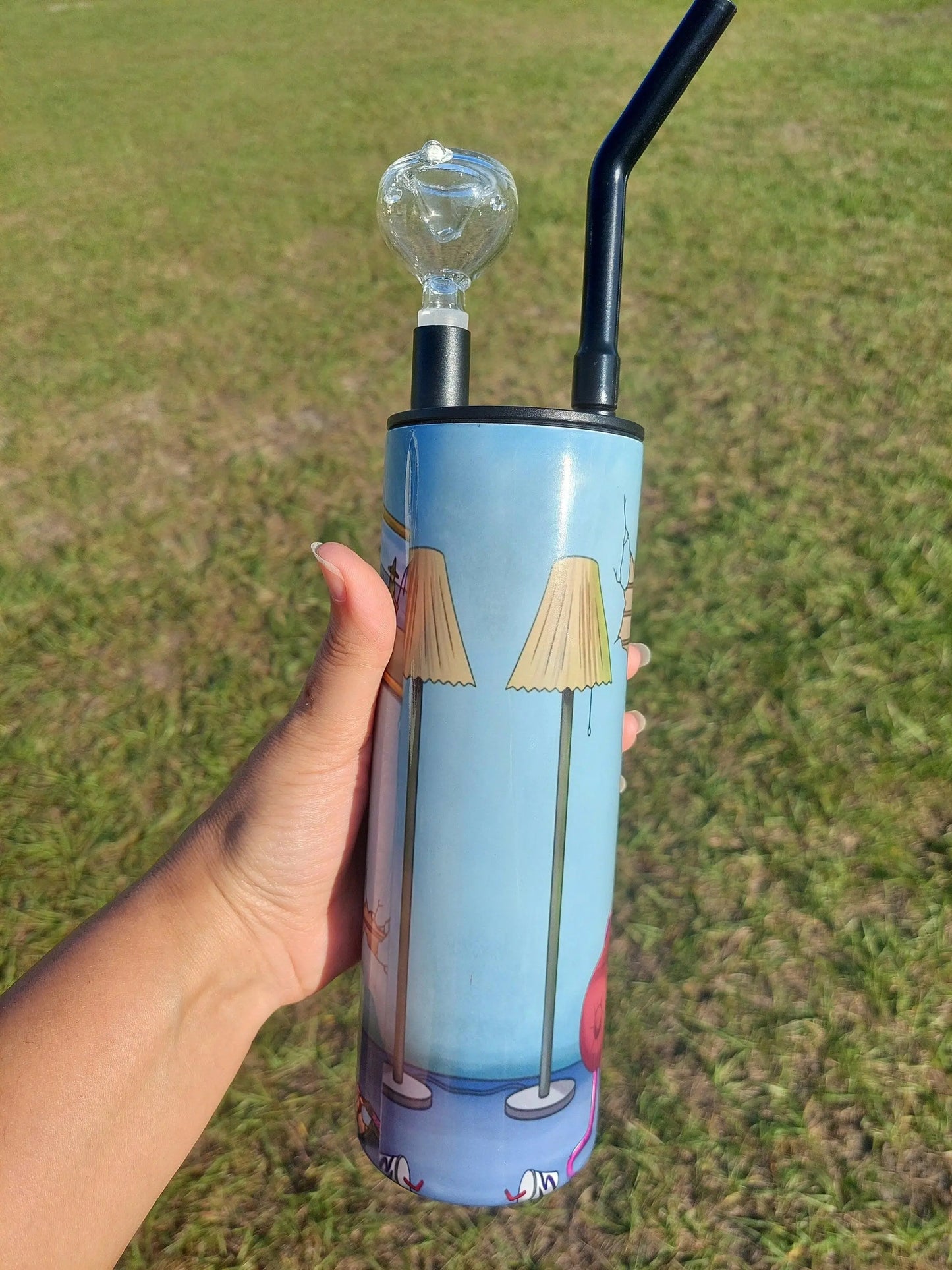 Rick and Morty Beavis and Buthead Mashup Sublimation Hookah Tumbler
