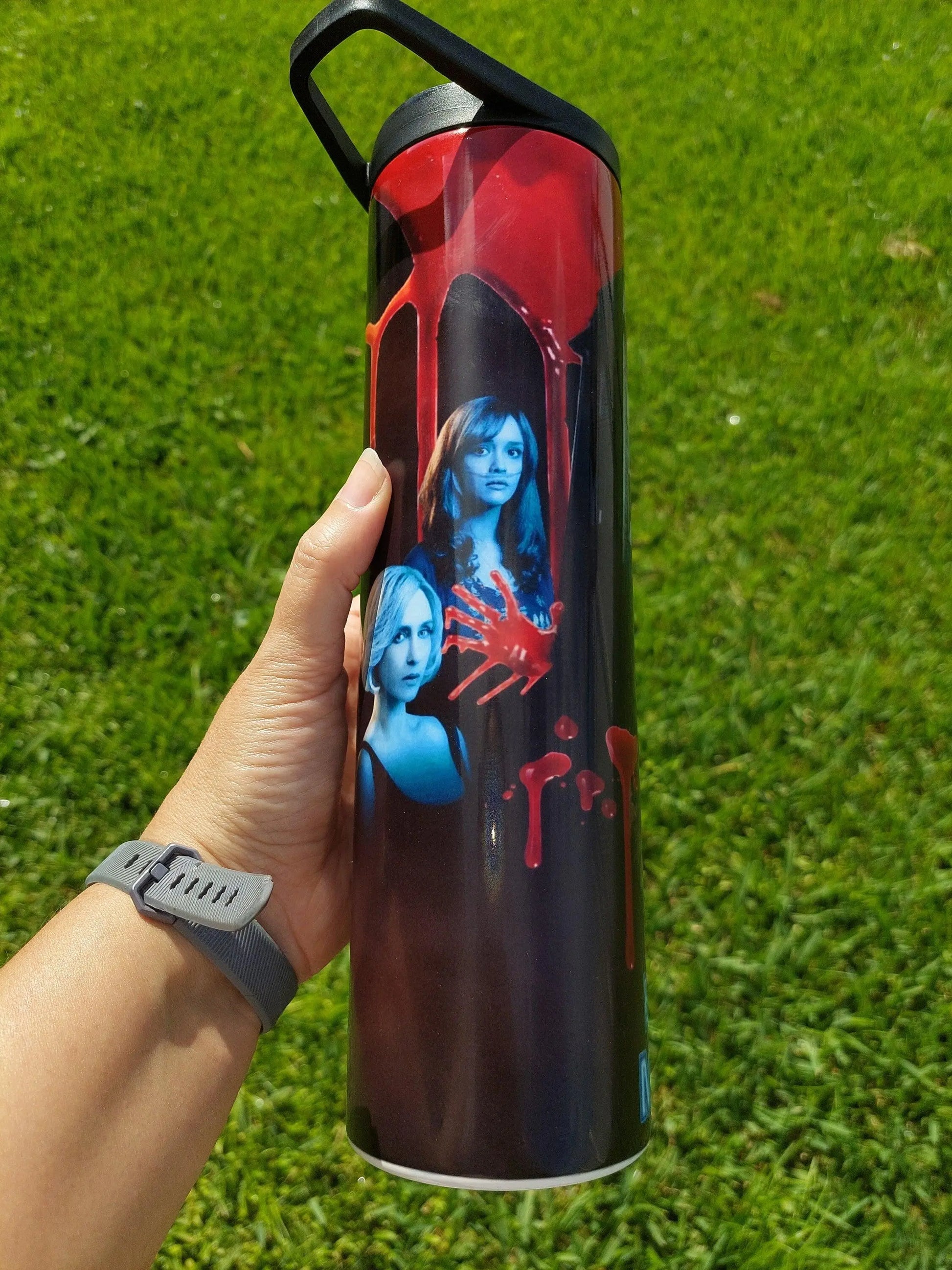 Sublimation Tumbler with a Bates Motel Themed Design - Panoptic Handmade