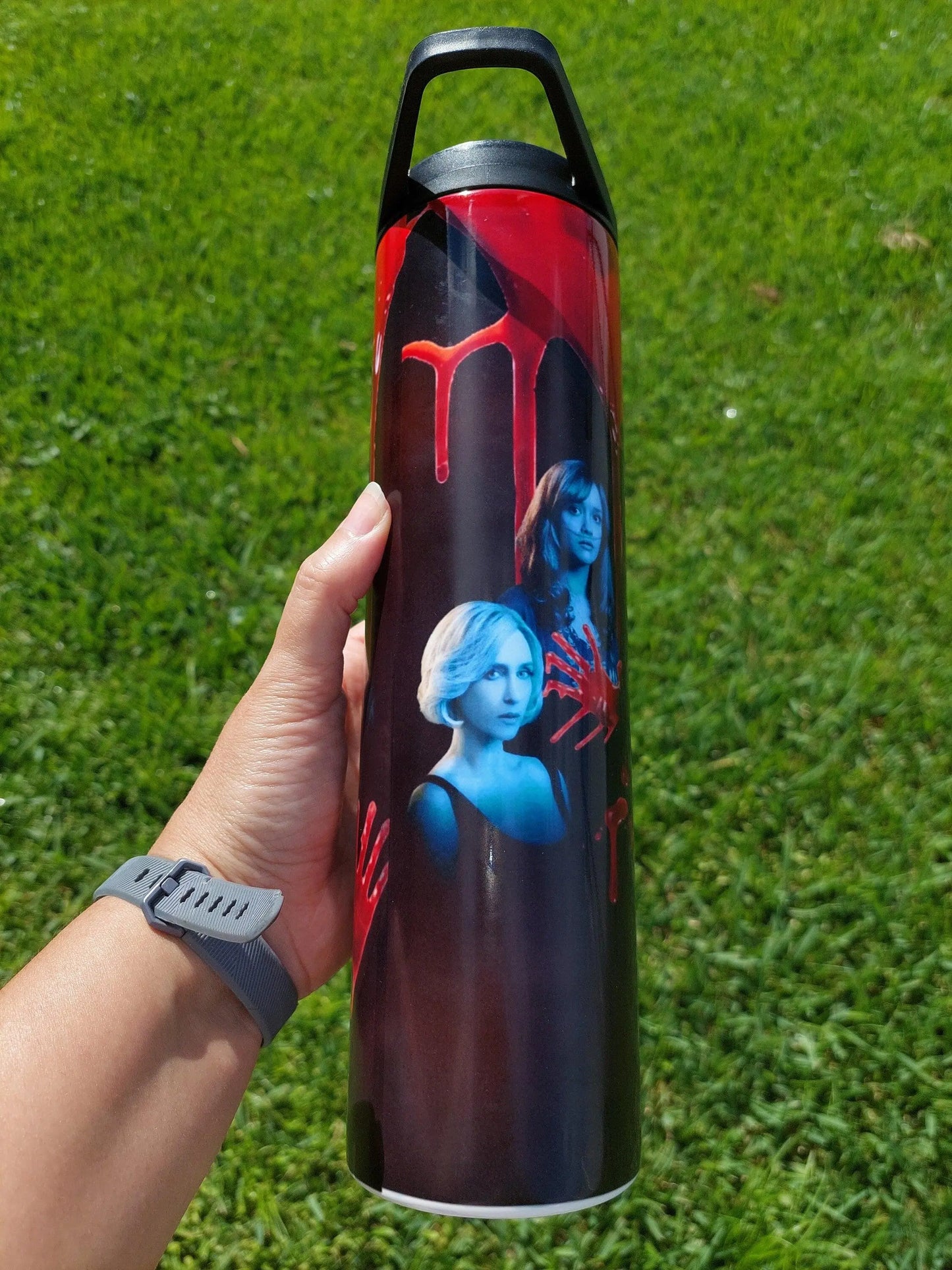 Sublimation Tumbler with a Bates Motel Themed Design - Panoptic Handmade