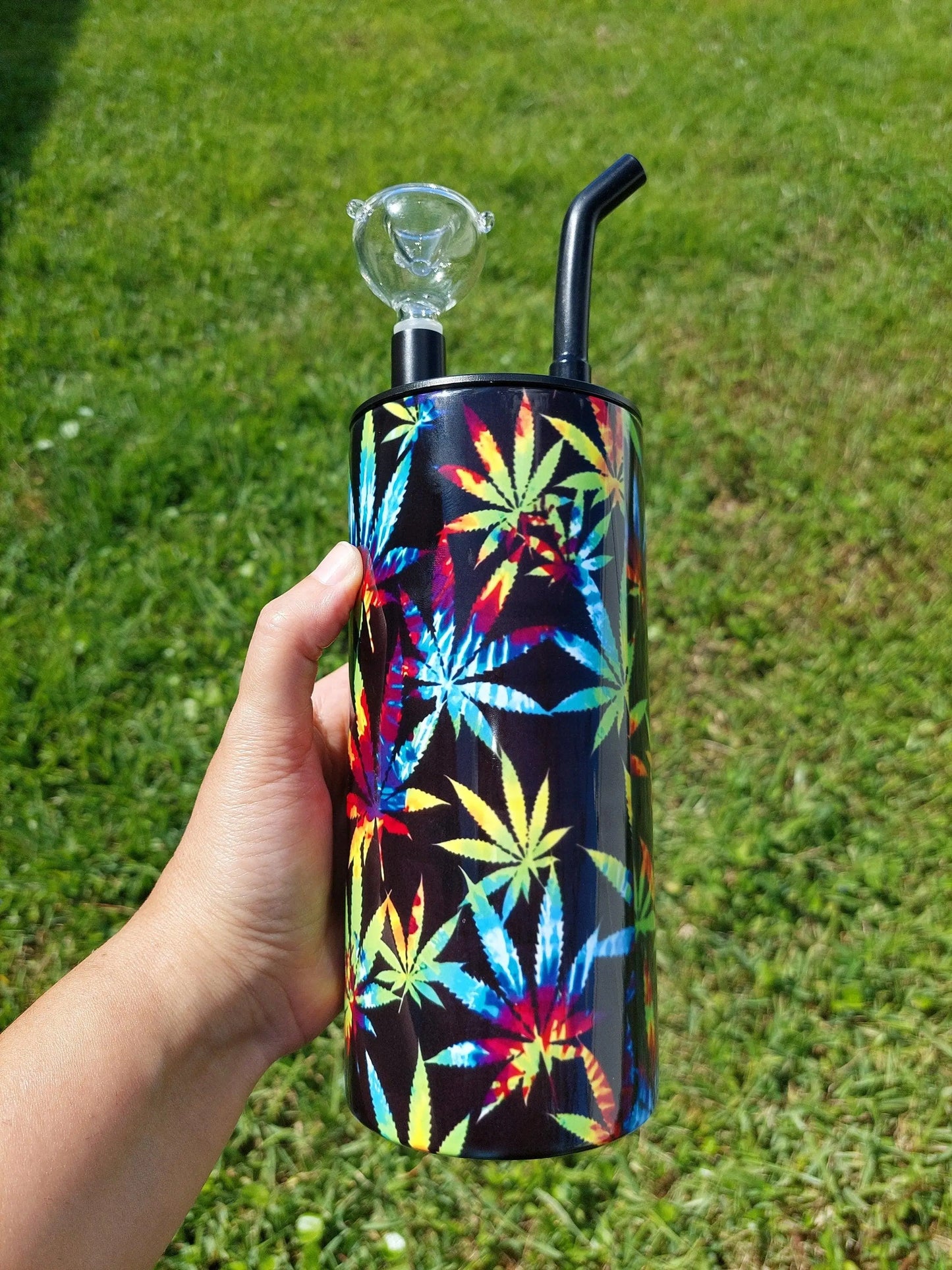 Tye Dye Pot Leaves Hookah Sublimation Tumbler