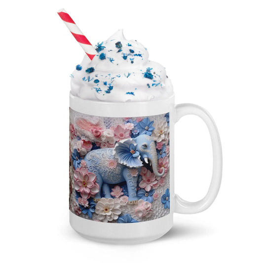 White glossy mug