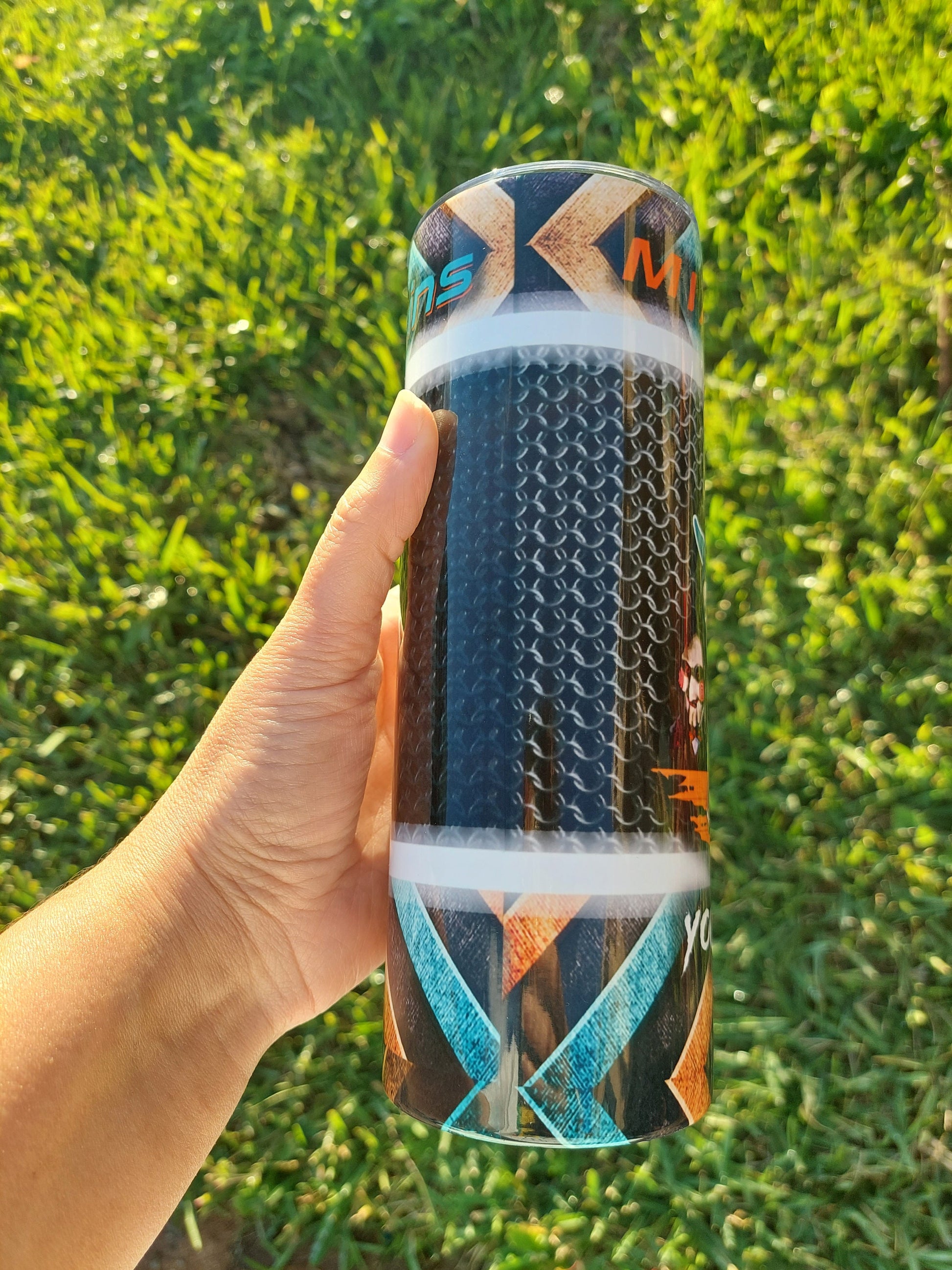 Horror Character Miami Dolphin Sports Fan Sublimation Tumbler