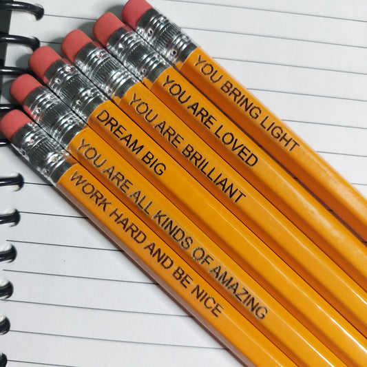 Engraved Pencil: Personalized Positive Affirmation Gift