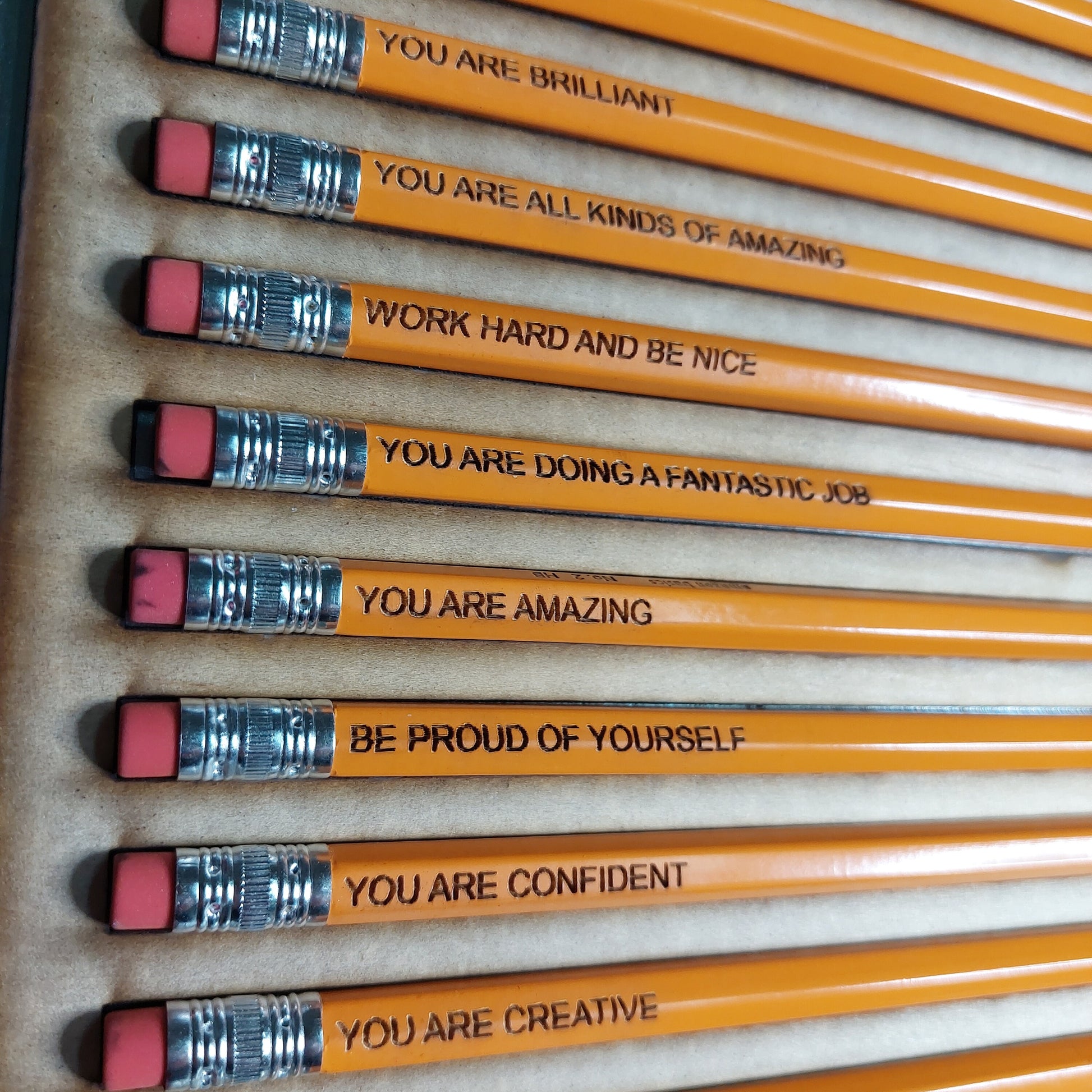 Engraved Pencil: Personalized Positive Affirmation Gift