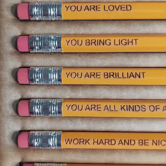Engraved Pencil: Personalized Positive Affirmation Gift