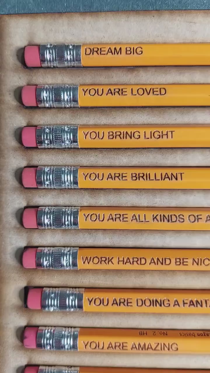 Engraved Pencil: Personalized Positive Affirmation Gift