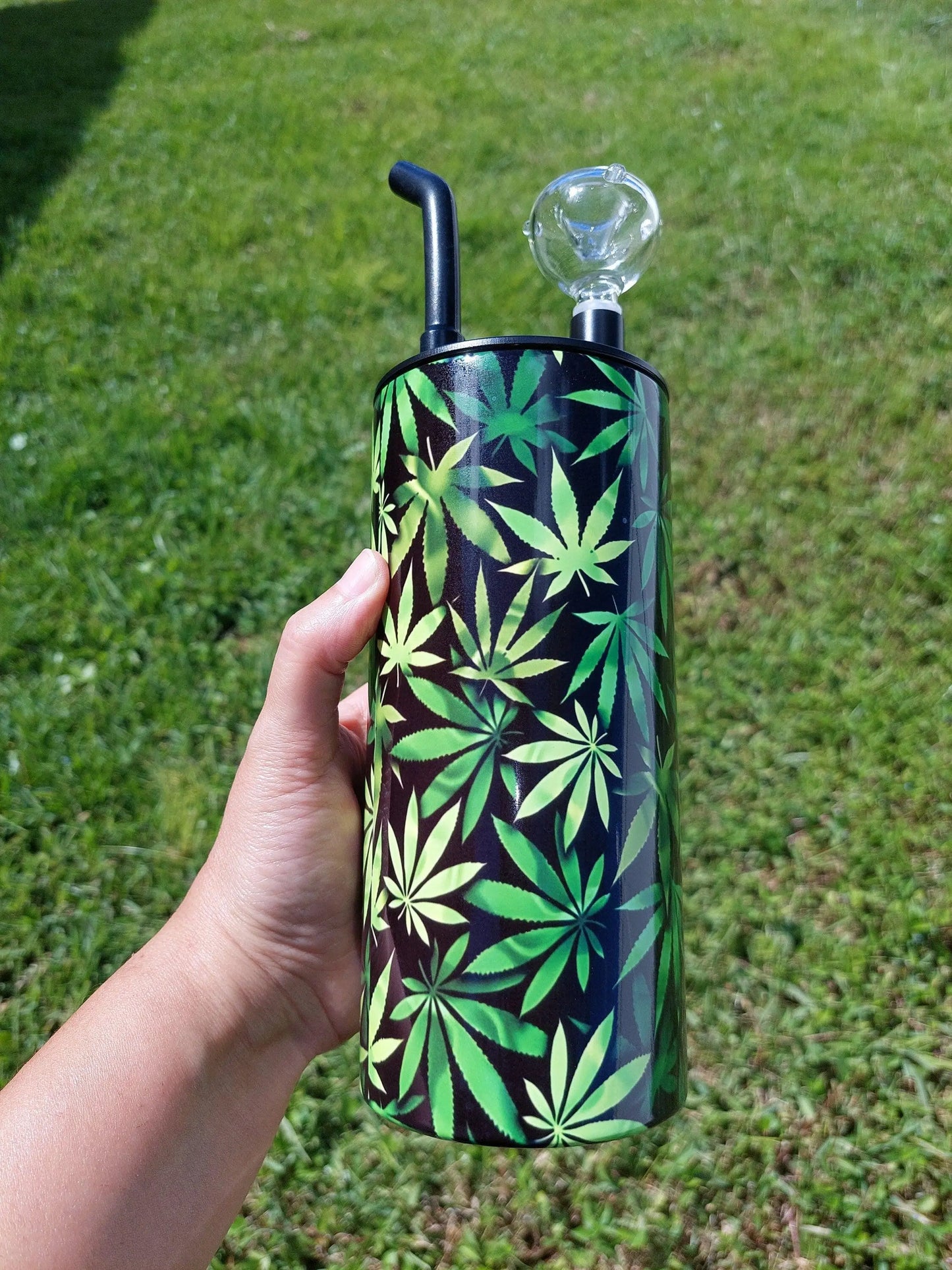 Dimensional Pot Leaf Hookah Sublimation Tumbler