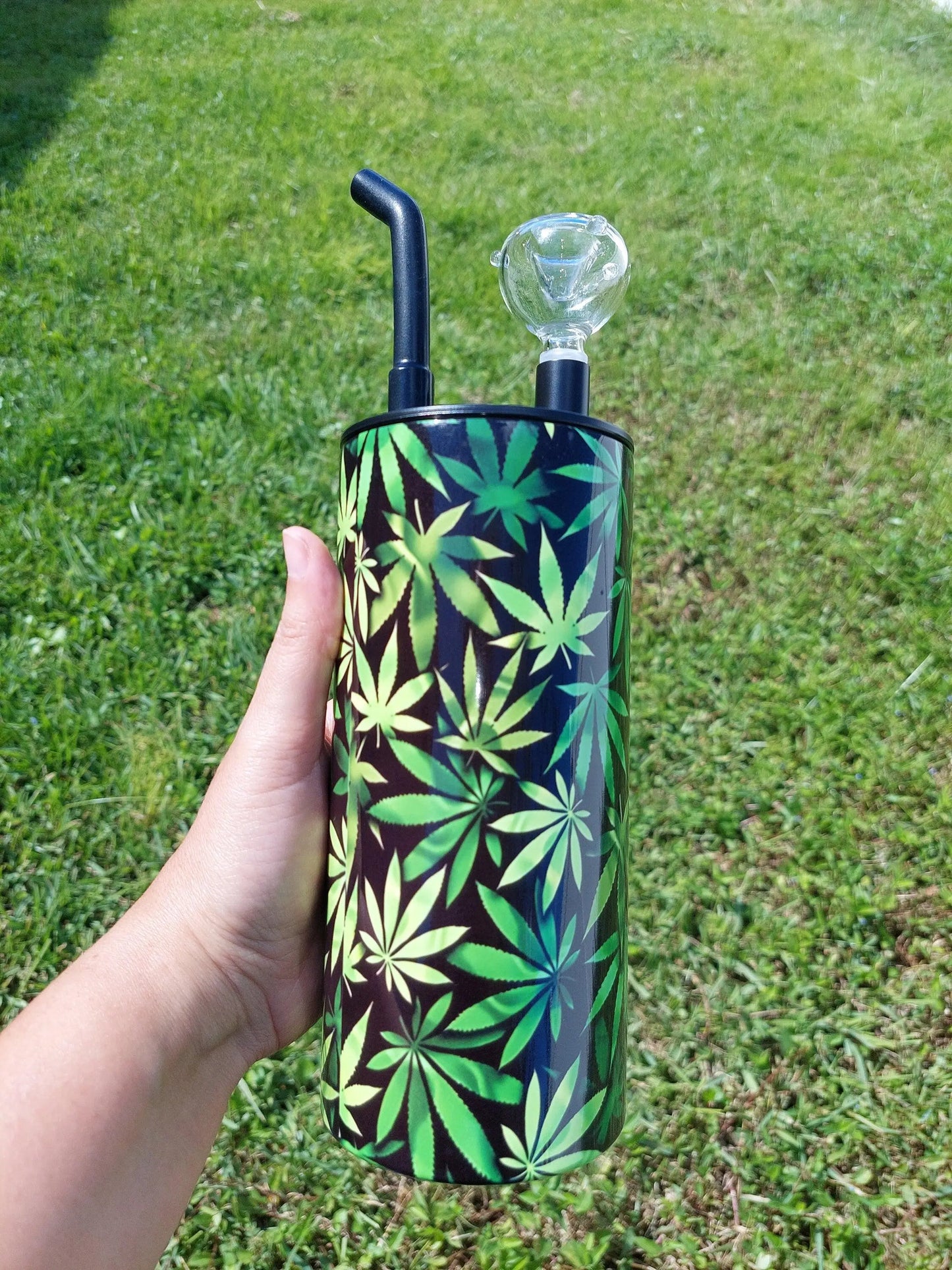 Dimensional Pot Leaf Hookah Sublimation Tumbler