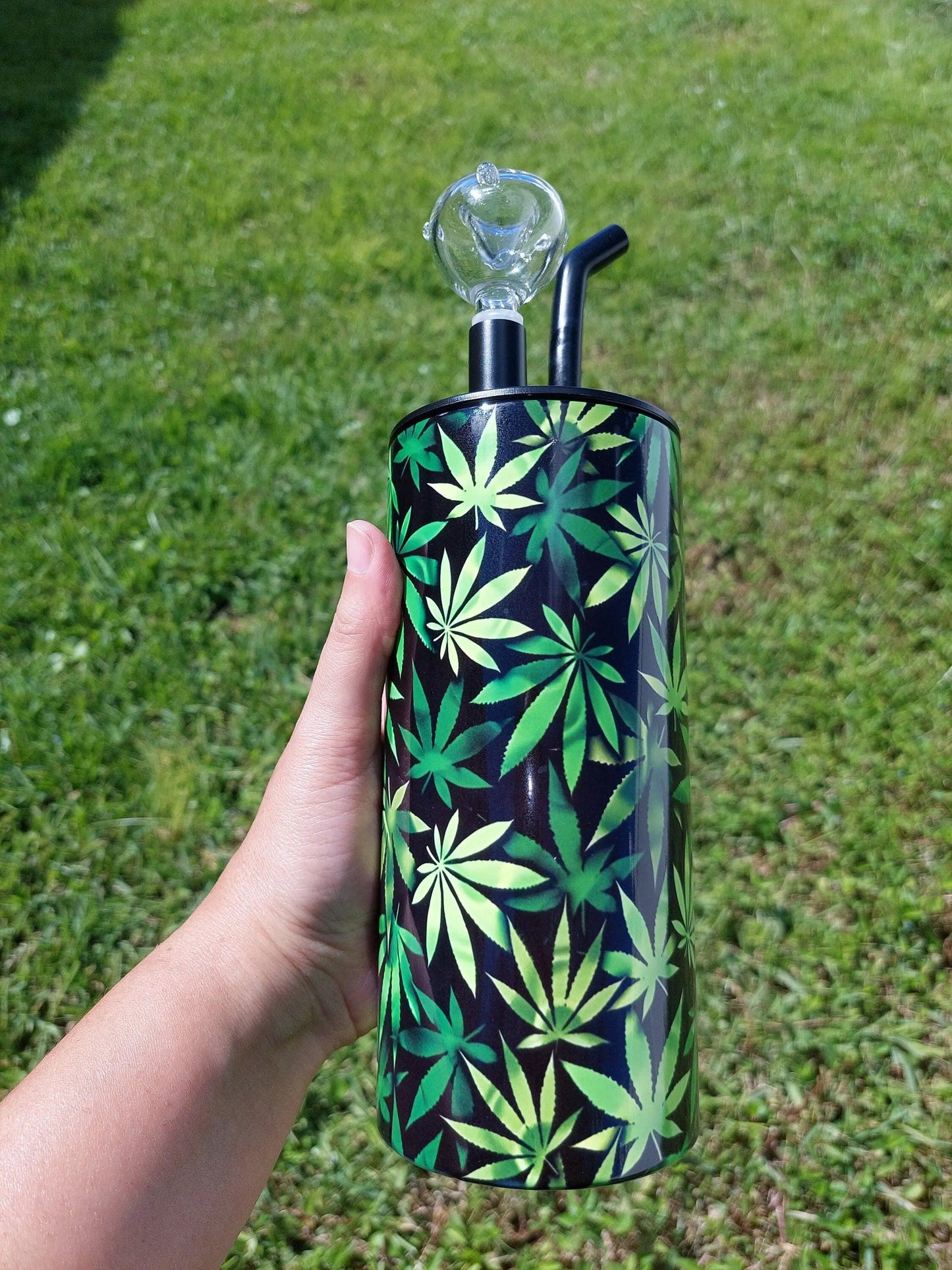 Dimensional Pot Leaf Hookah Sublimation Tumbler