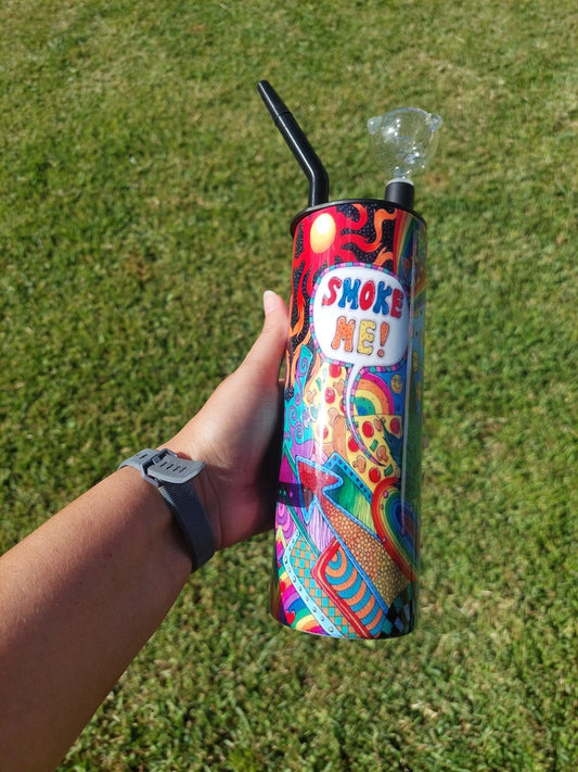 Hookah Tumbler, Cold Smoke Sublimation Smoke Me Tumbler