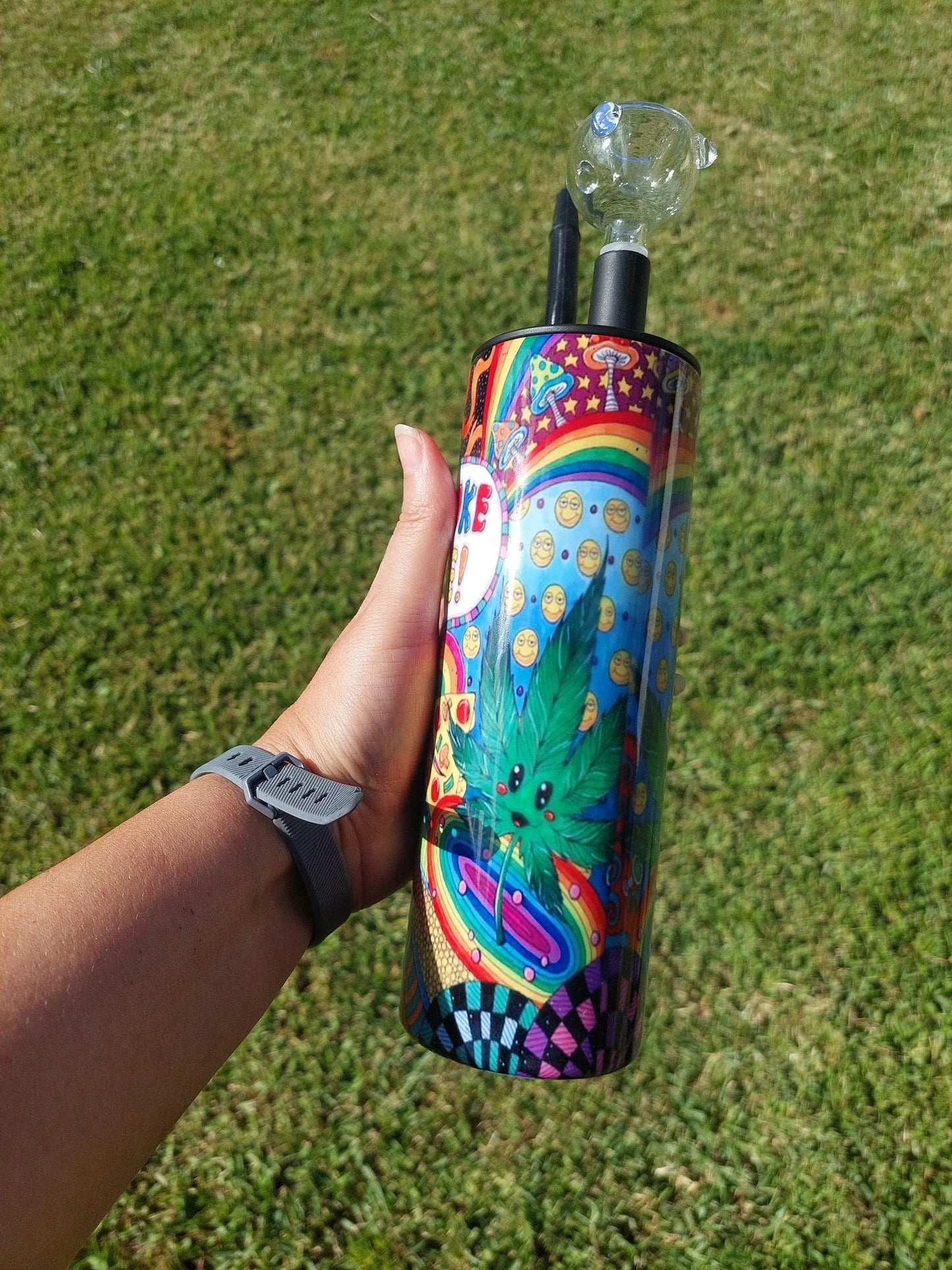 Hookah Tumbler, Cold Smoke Sublimation Smoke Me Tumbler
