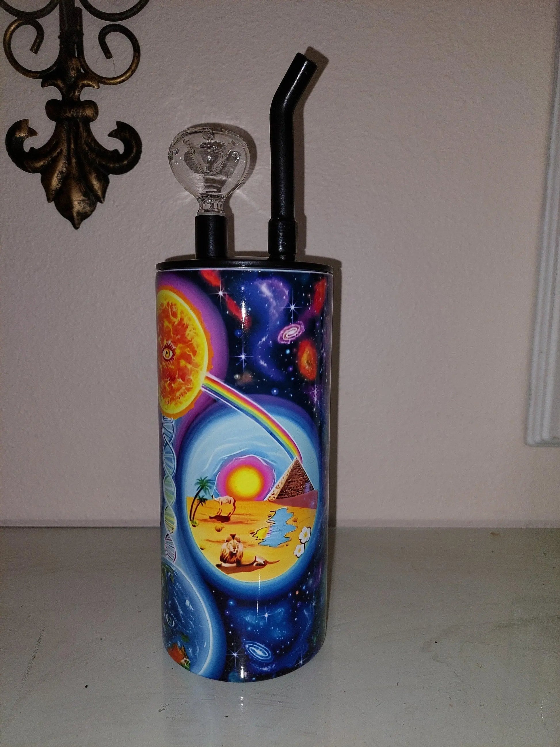 Hookah Tumbler with a Earth Unity Design
