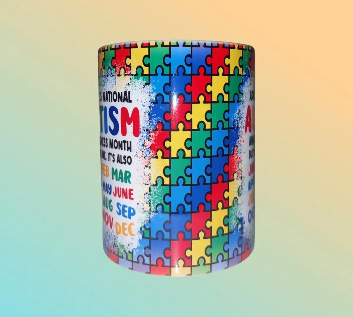 Monthly Autism Awareness 15oz Sublimation Mug - Panoptic Handmade