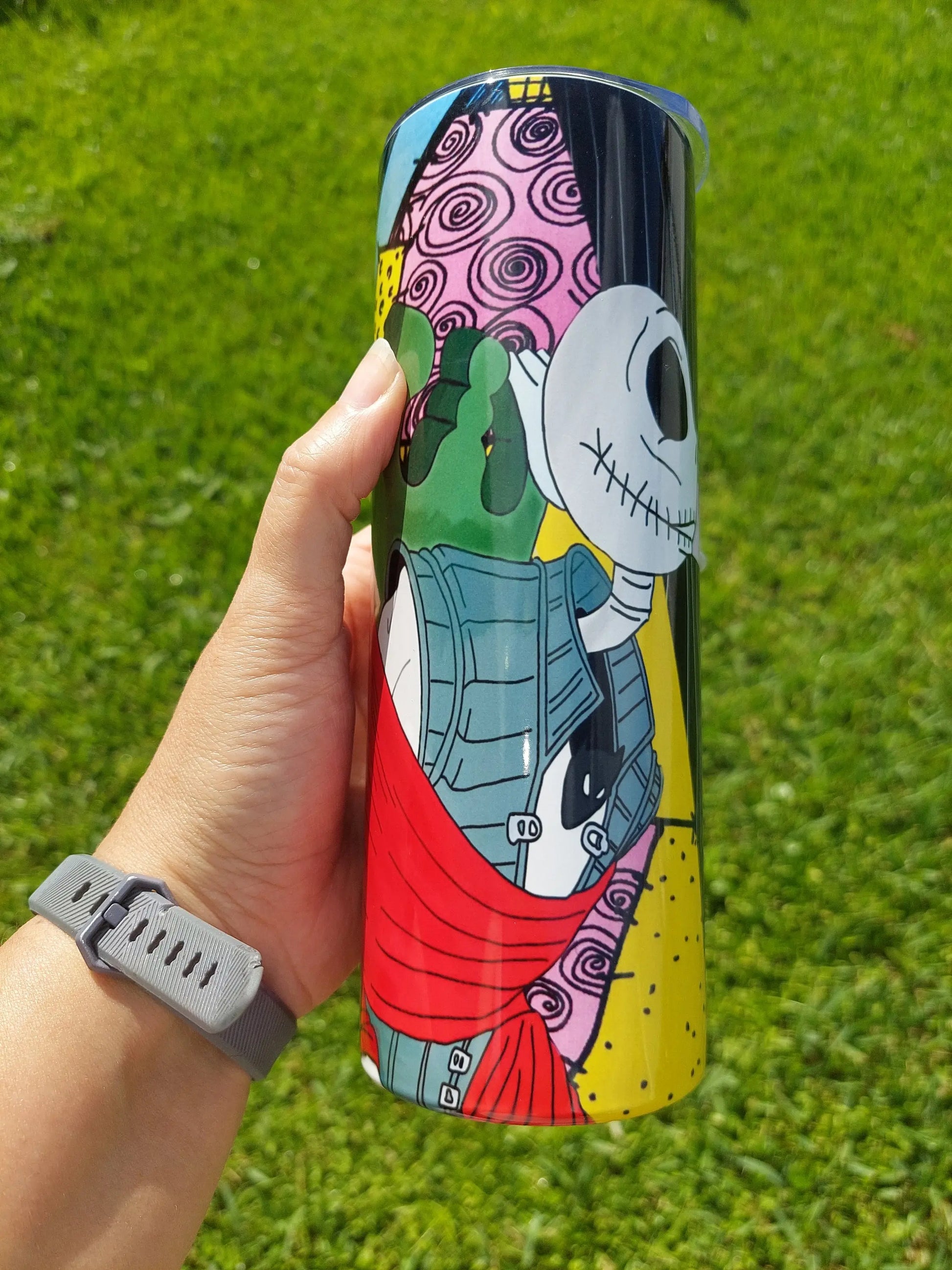 Jack and Sally Tangled Mashup Sublimation Tumbler