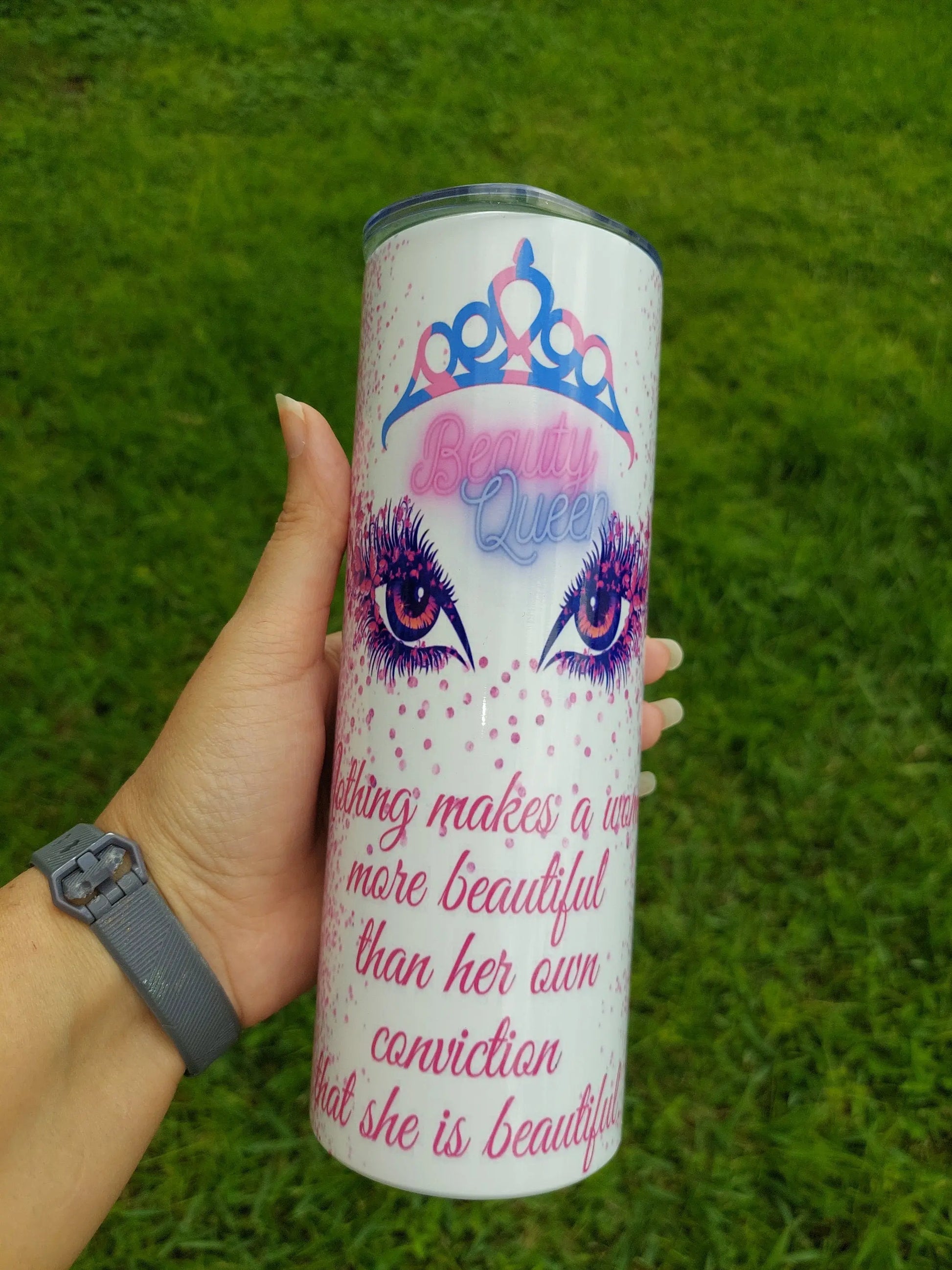 Embrace Your Beauty with Our Woman's Vanity Sublimation 20oz Tumbler - Panoptic Handmade