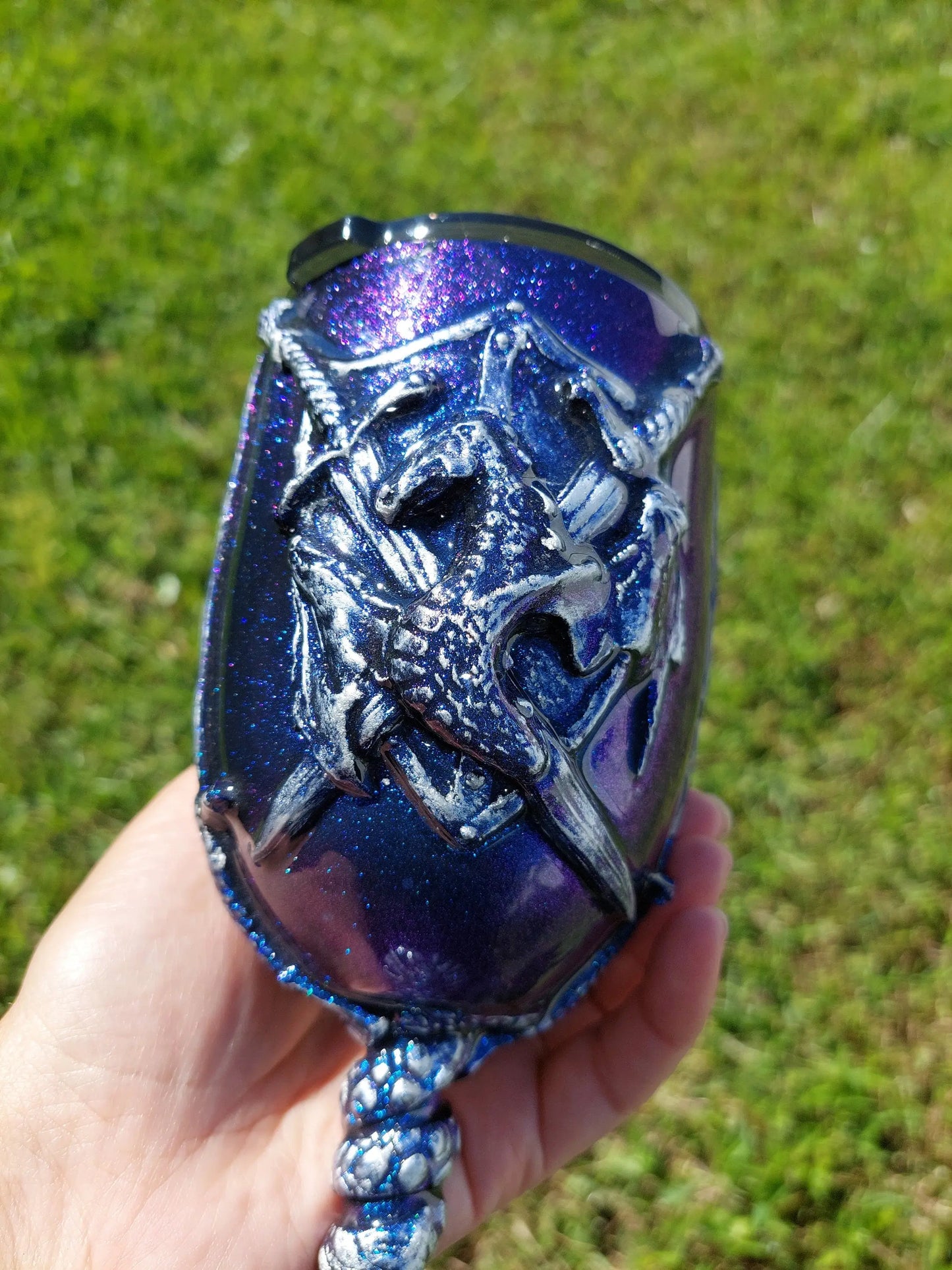 3D Epoxy Chameleon Dragon Tumbler Medieval Gifts