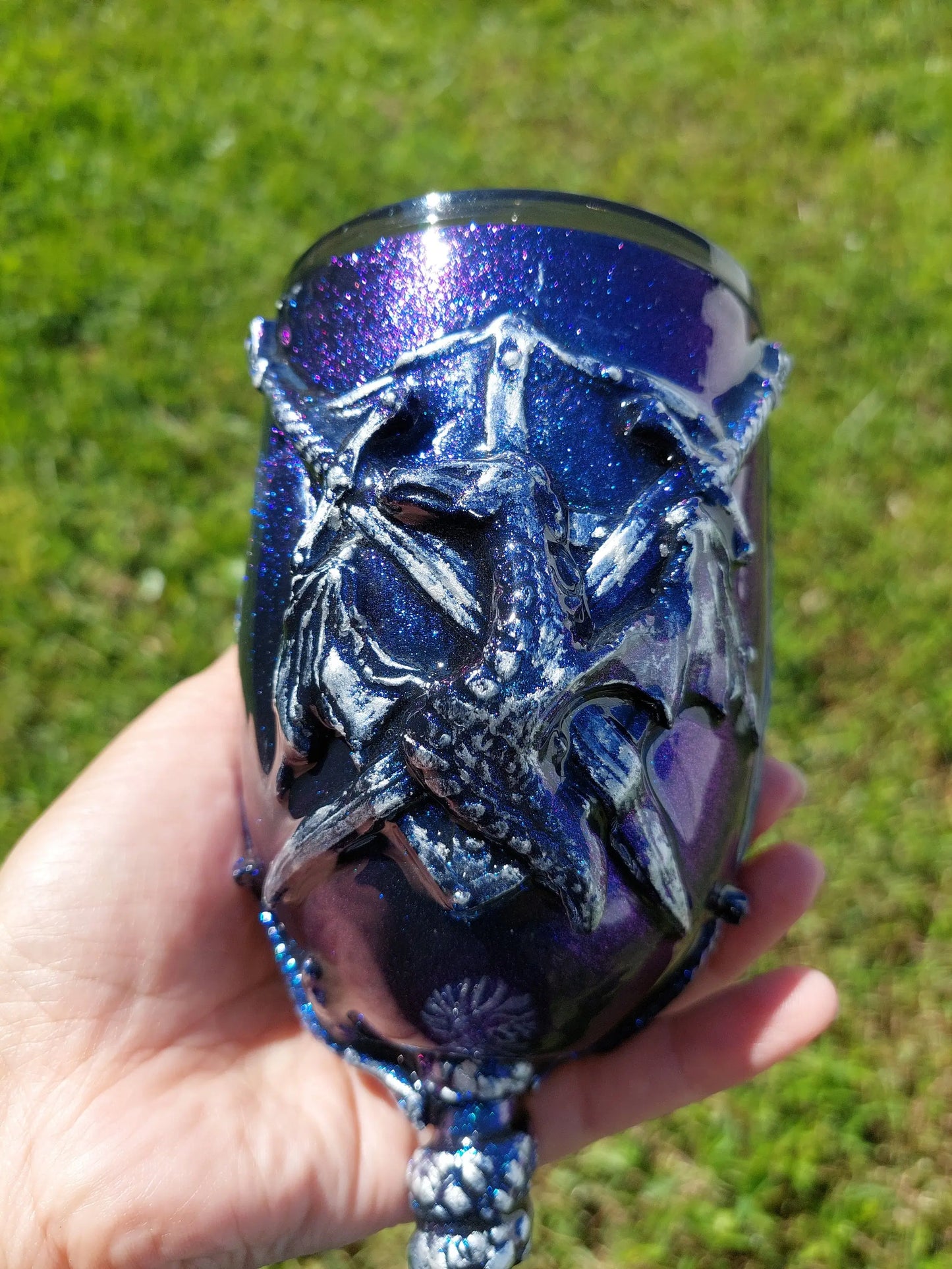 3D Epoxy Chameleon Dragon Tumbler Medieval Gifts