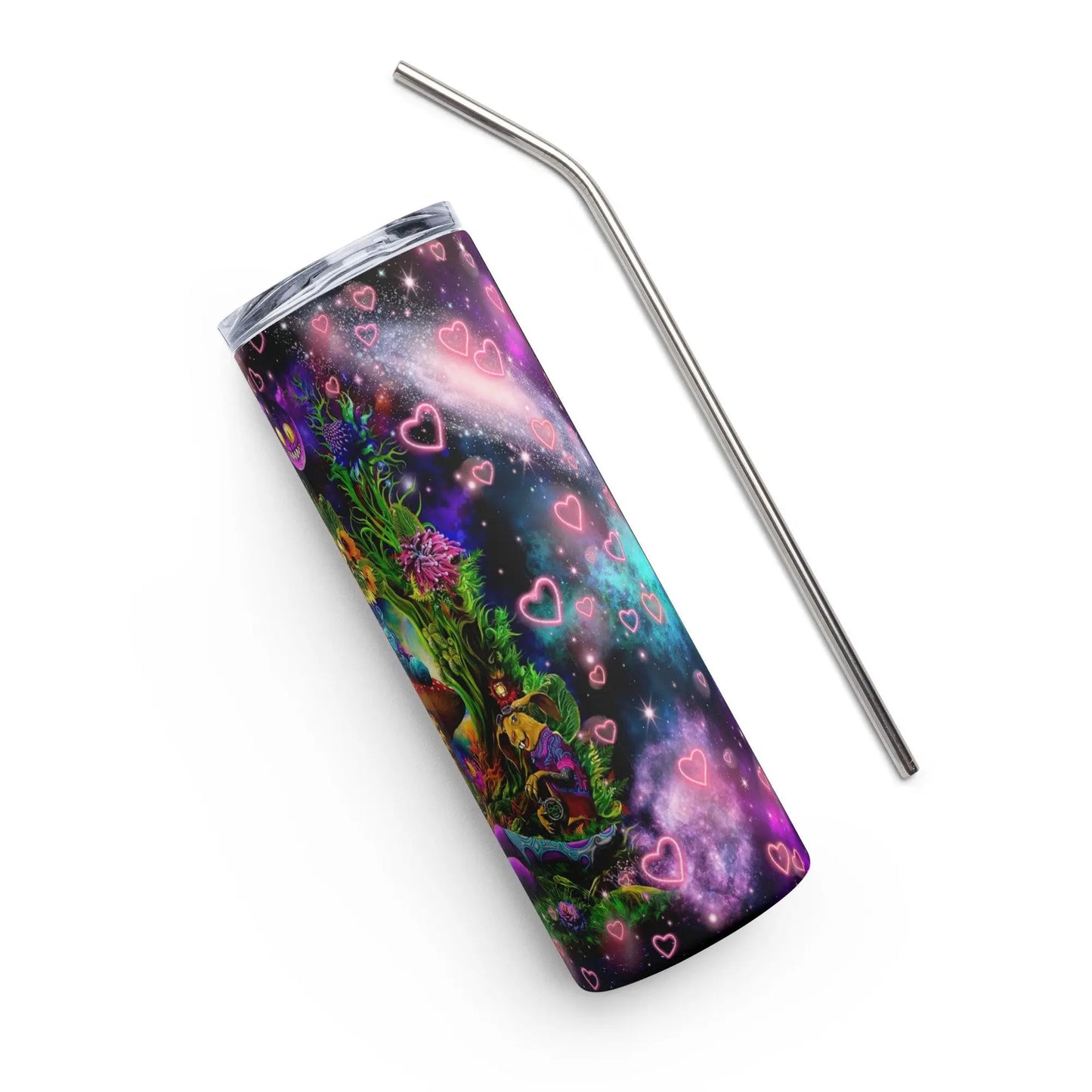 Personalized Enchanting Alice in Wonderland Galaxy Sublimation Tumbler Gift for Her