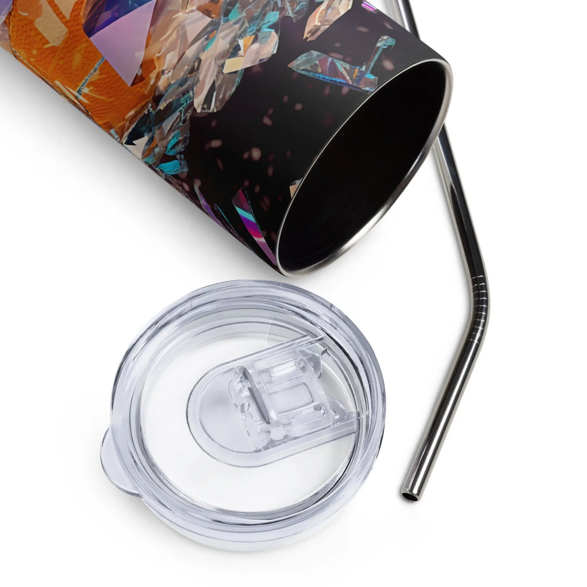 3D Embroidered Shattered Glass Basketball Sublimation Tumbler Gift for Sports Lovers - Panoptic Handmade