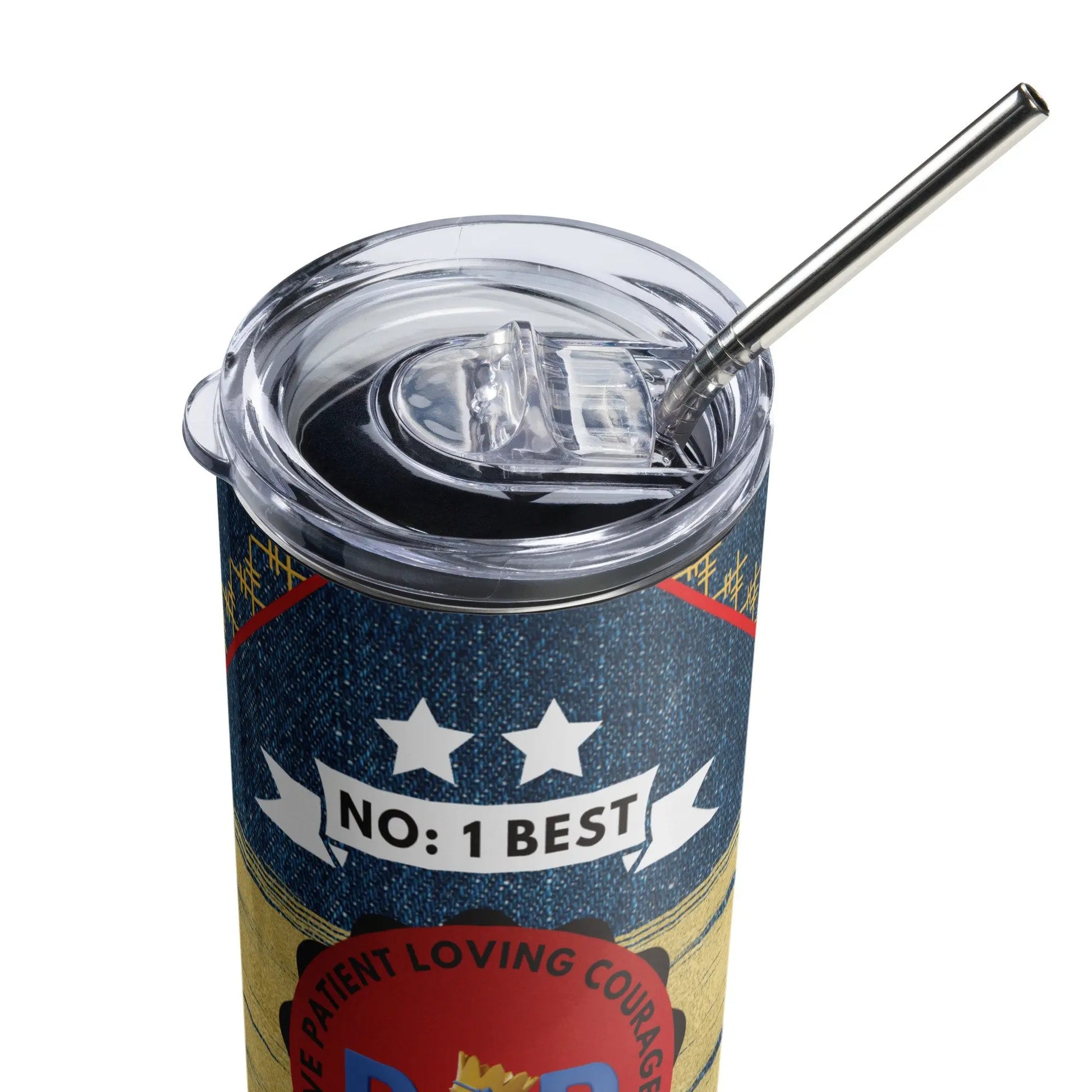 Personalized No. 1 Best Dad Sublimation Tumbler Gift for Him