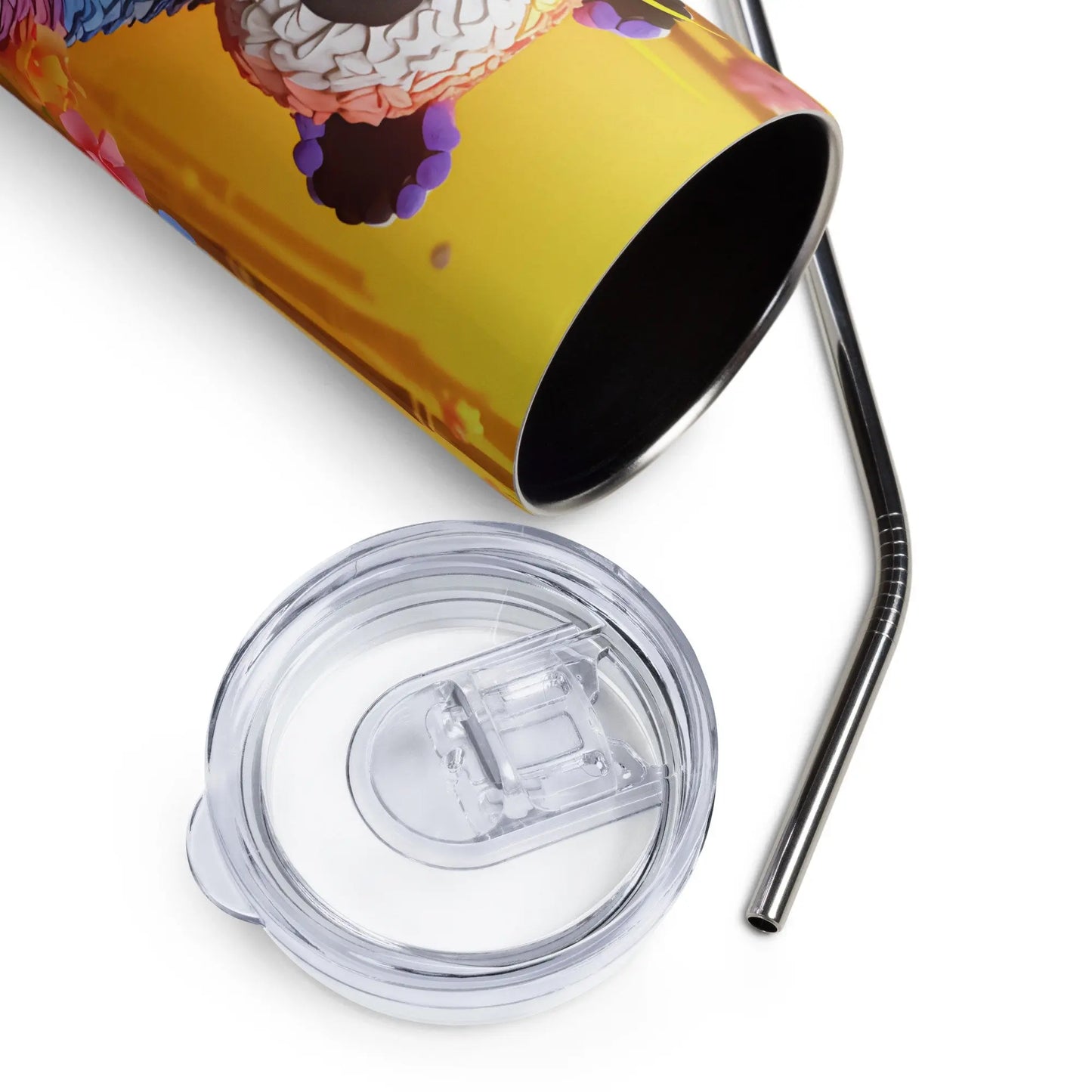 3D Embroidered Cute Panda Sublimation Tumbler Gift for Panda Lovers