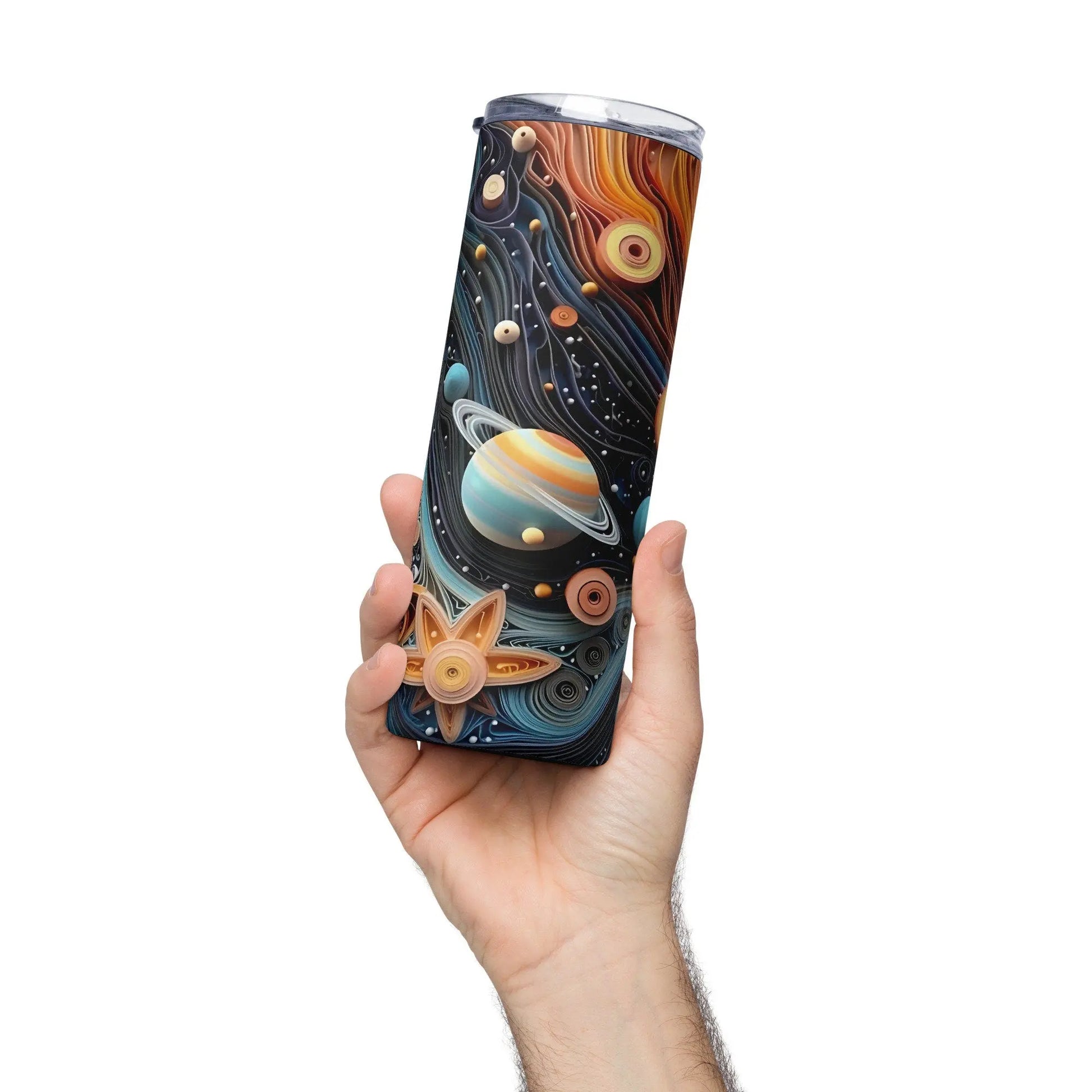 3D Embroidered Planet Sublimation Tumbler Everyday Gift