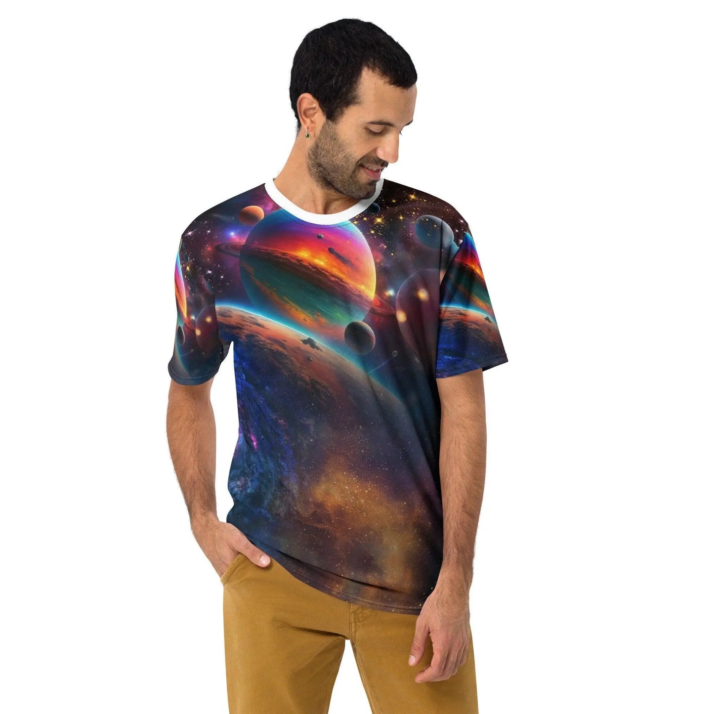 Interstellar Adventure Tee - Colorful Fantasy Realism Artwork - Save Our Planet & Journey to the Stars