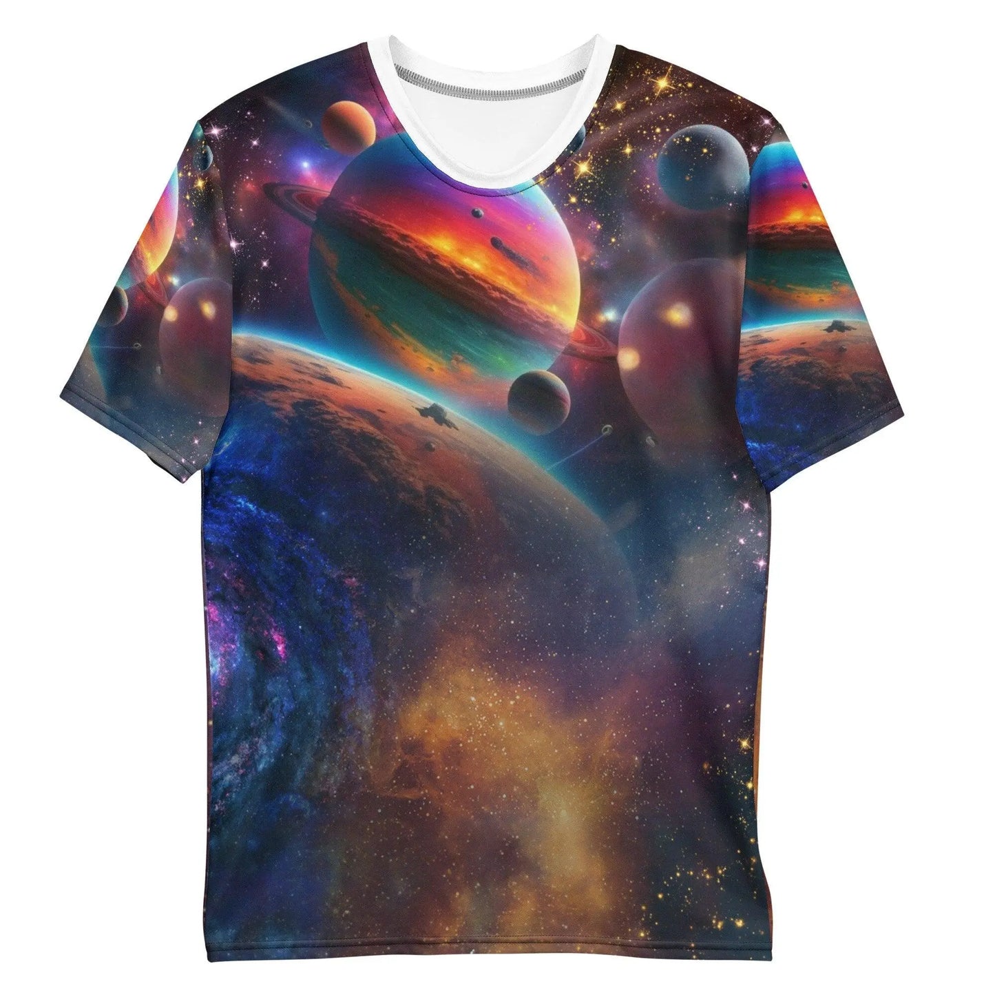 Interstellar Adventure Tee - Colorful Fantasy Realism Artwork - Save Our Planet & Journey to the Stars