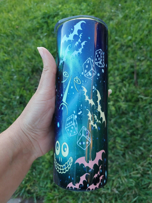 Lock, Shock and Barrel Oogie Boogie Sublimation Tumbler Artwork - Panoptic Handmade
