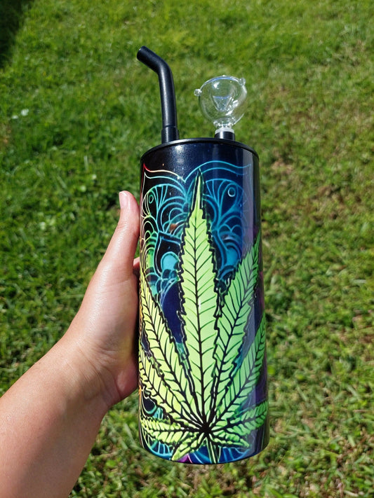 Marijuana Mandala Hookah Sublimation Tumbler