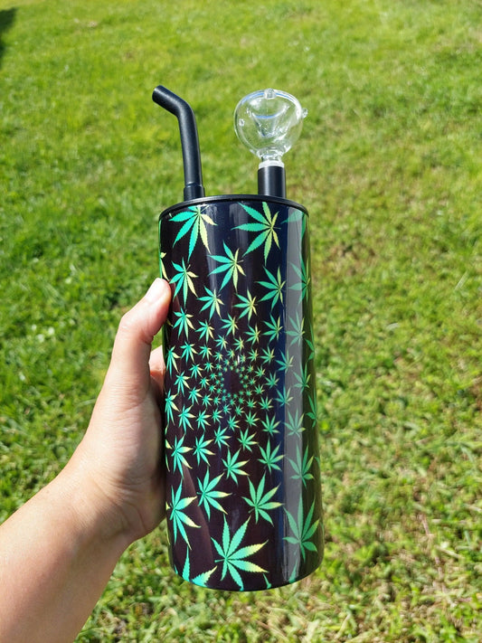 Personalized Cannabis Vortex Hookah Sublimation Tumbler